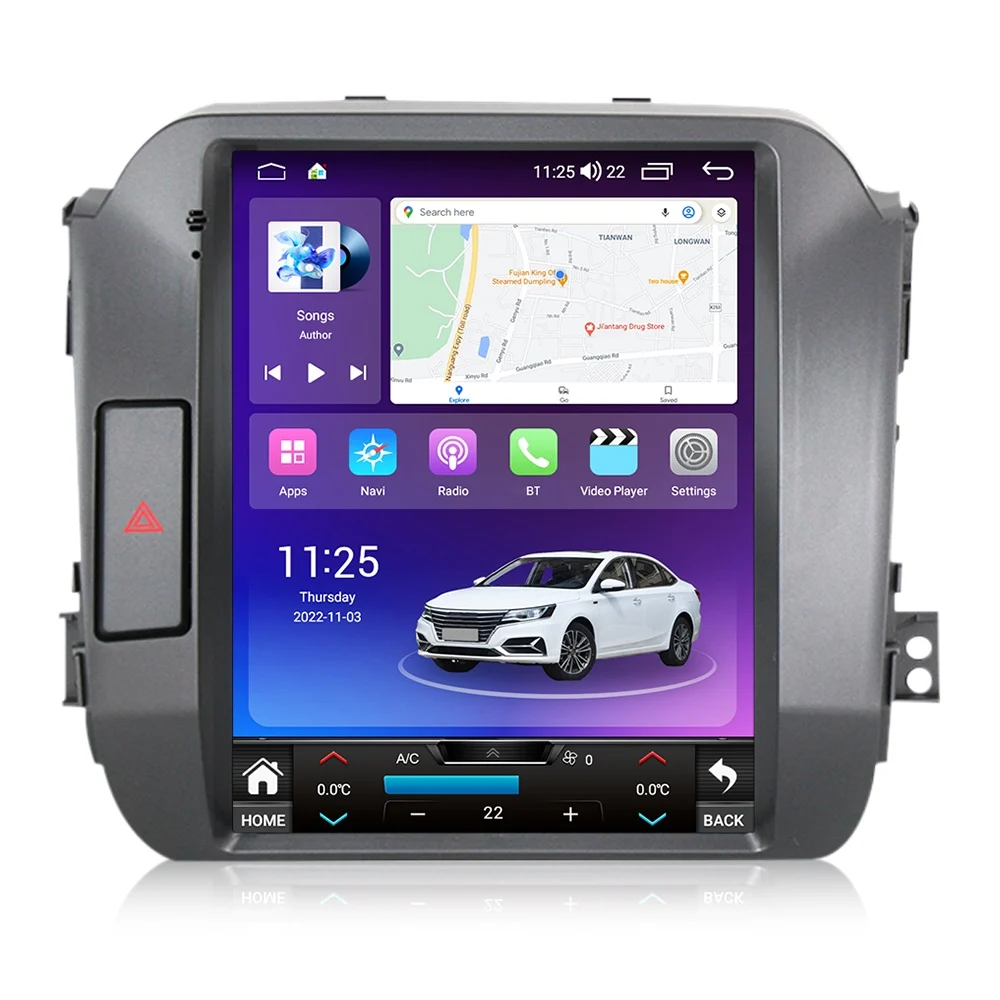 Navigatie Hyundai Santa Fe (2006-2012), Ecran tip tesla 9,7 inch, Carplay / Android auto, Youtube, Waze