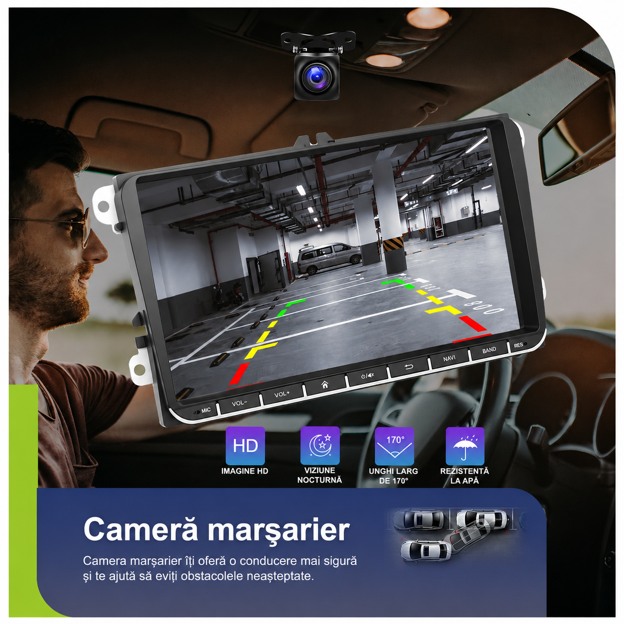 Navigatie Volkswagen Touran 2 (2011-2015), Ecran 9 inch, 4GB RAM 64GB, carplay / android auto