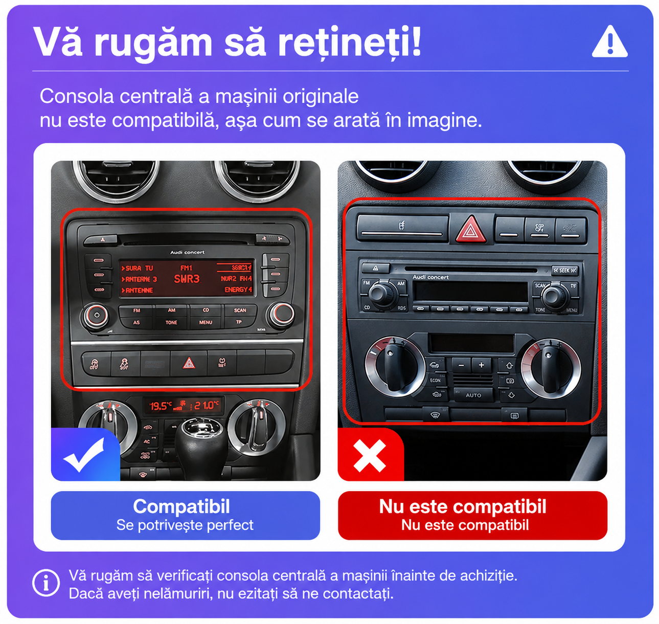 Navigatie dedicata Android 15, Audi A3 8P (2003-2013) 4GB RAM carplay / android auto