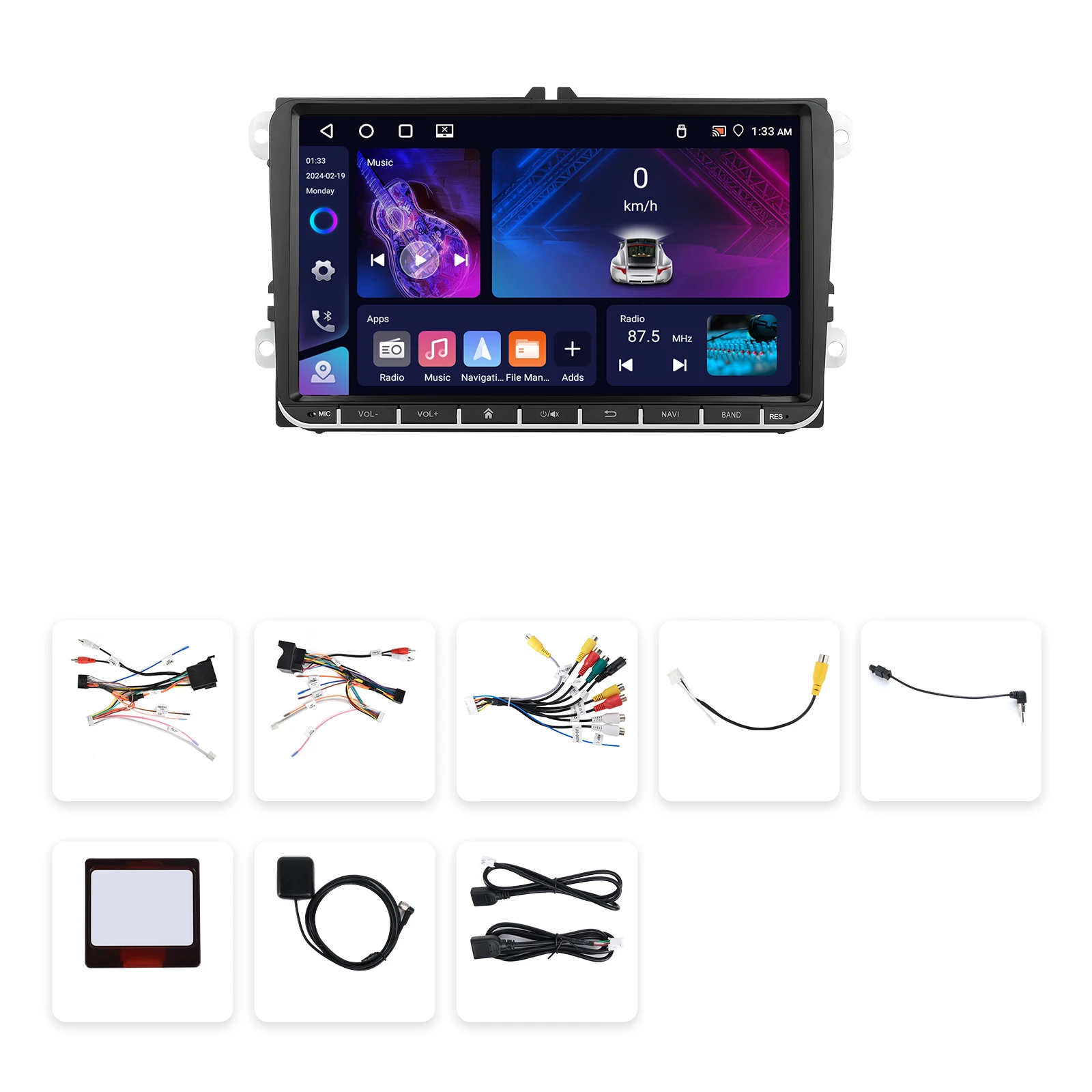 Navigatie Volkswagen New Beetle (2006-2011), Ecran 9 inch, 4GB RAM 64GB, carplay / android auto