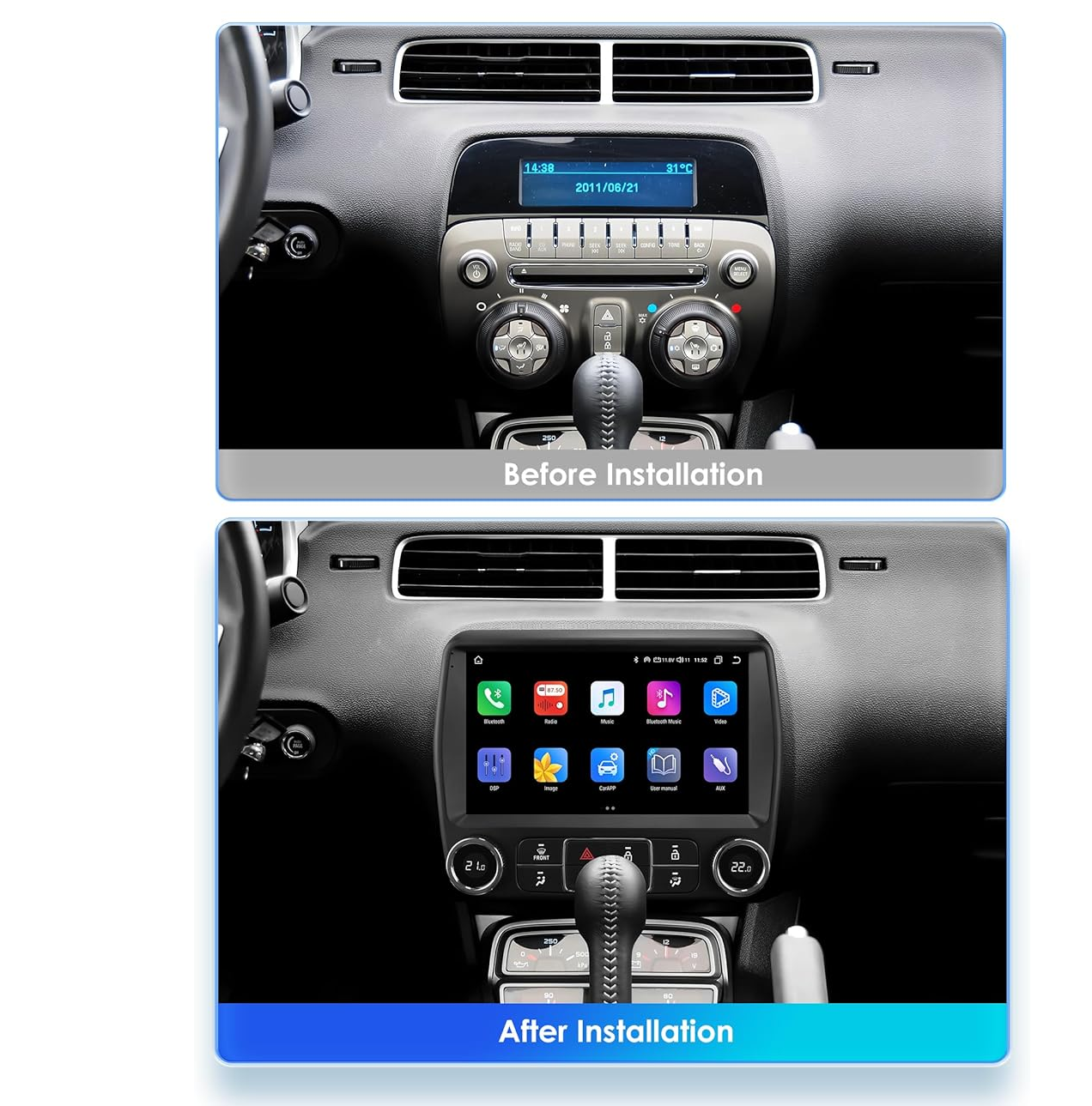 Navigatie Chevrolet Camaro (2010-2015), Ecran 9 inch, Carplay / Android auto, Youtube, Waze