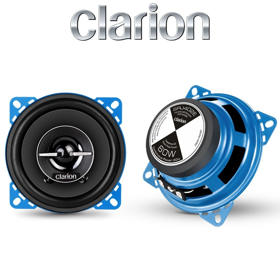 Set 2 difuzoare auto Clarion, SRJ402E, Set coaxiale 2 cai, 100mm, 30W RMS, 4Ω