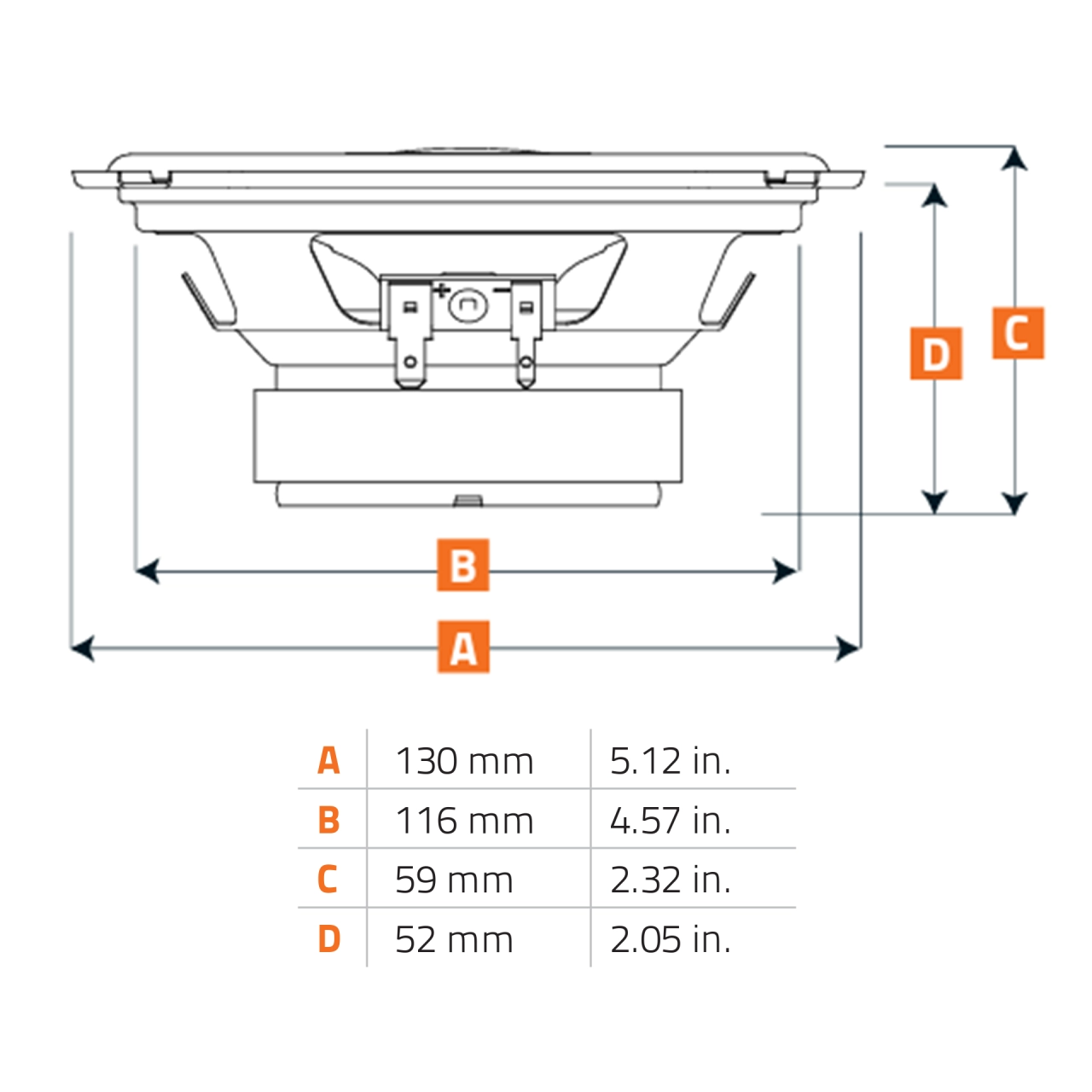 Set 2 difuzoare auto Hertz Uno K 130 set sistem 2 căi, 130mm, 55W RMS, 4Ω
