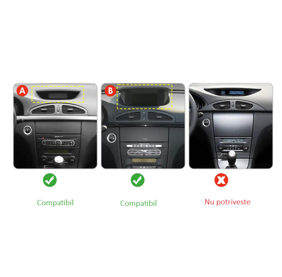 Navigatie Renault Laguna (2001-2007), Ecran 9 inch, Carplay / Android auto, Youtube, Waze