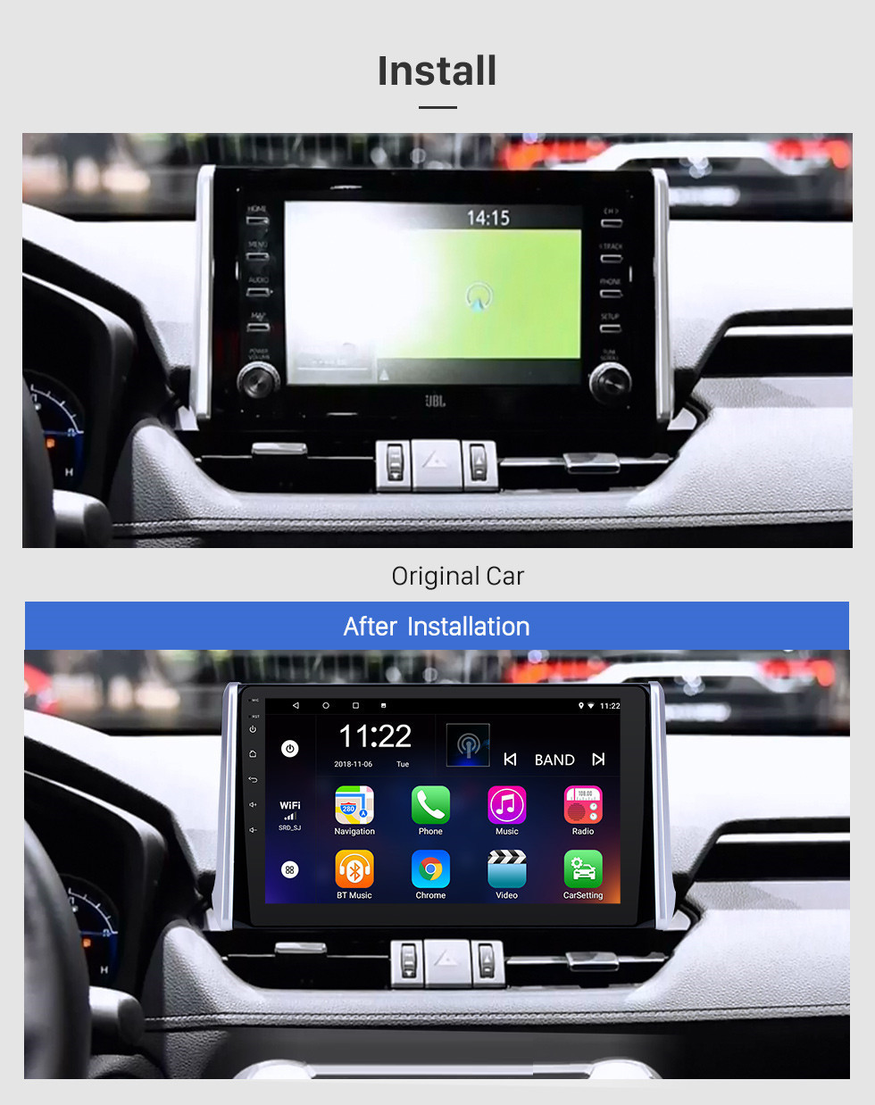 Navigatie Toyota RAV4 (2018+), Ecran 10 inch, Carplay / Android auto, Youtube, Waze