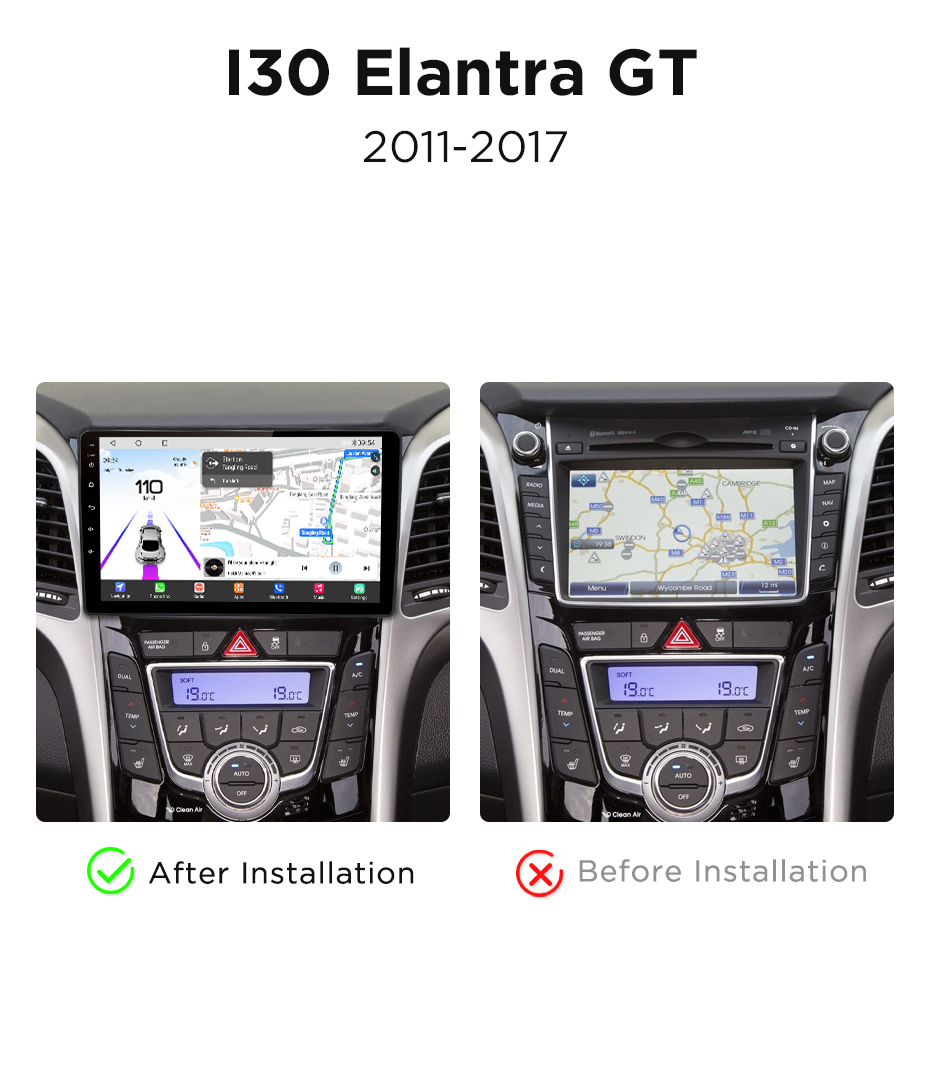 Navigatie Hyundai i30 (2011-2017), Ecran 9 inch, Carplay / Android auto, Youtube, Waze