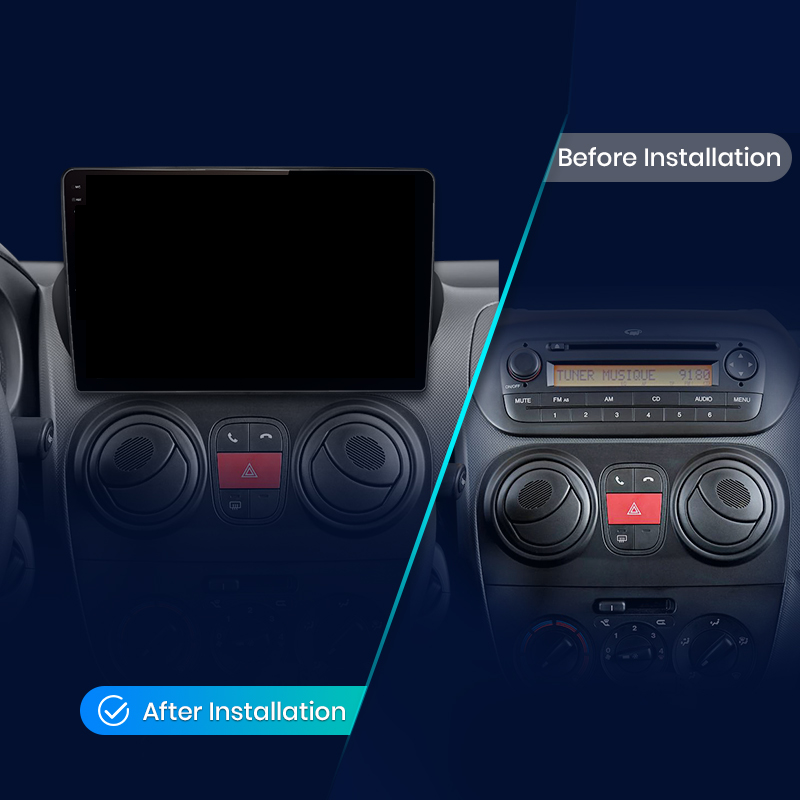 Navigatie Fiat Qubo (2008-2021), Ecran 10 inch, Carplay / Android auto, Youtube, Waze