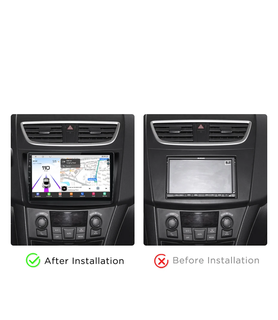 Navigatie Suzuki Swift (2010-2017), Ecran 9 inch, Carplay / Android auto, Youtube, Waze