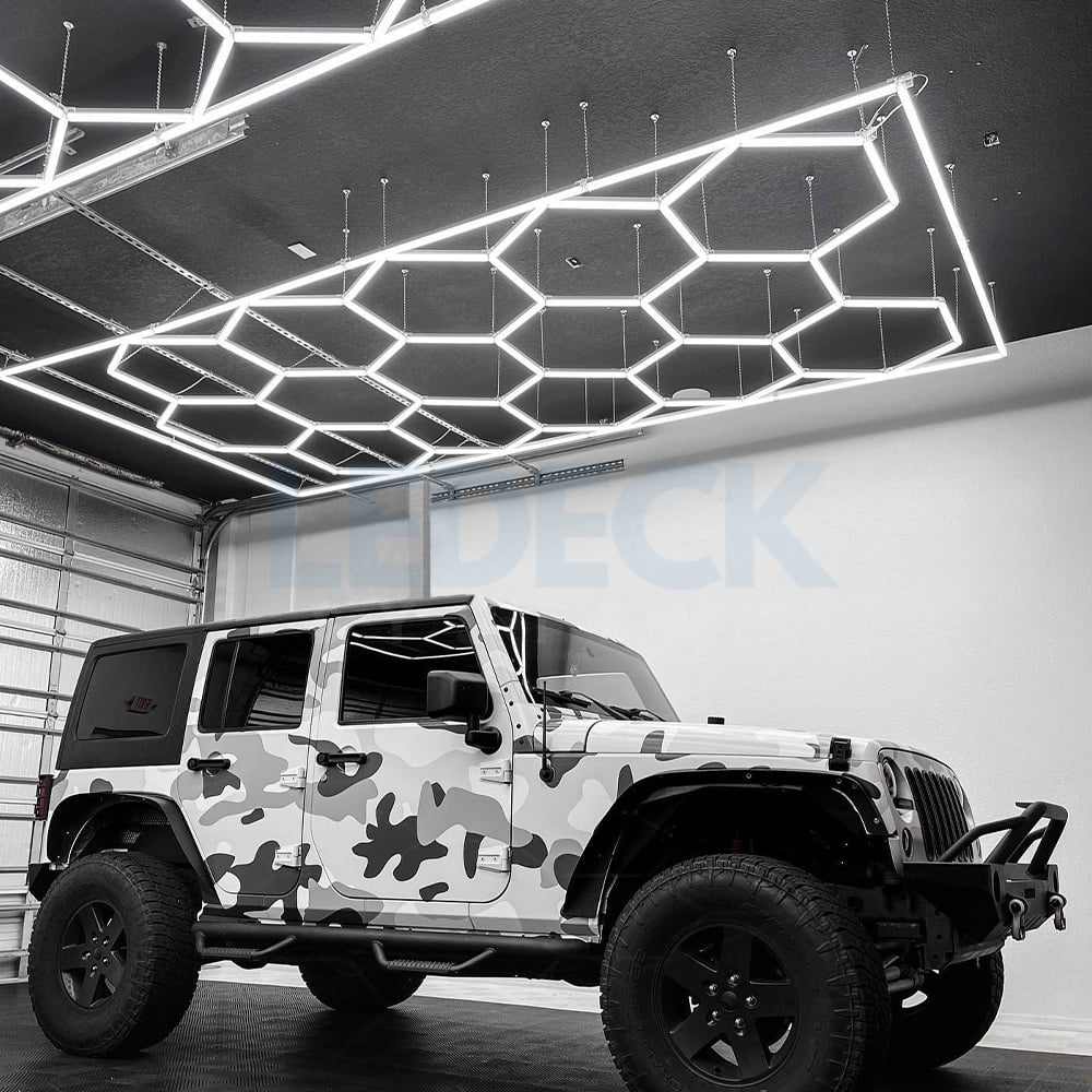 Lumină LED Hexagonală – 8 Module 236x246CM - Garaj, Dormitor, Cameră Gaming, Spații Private