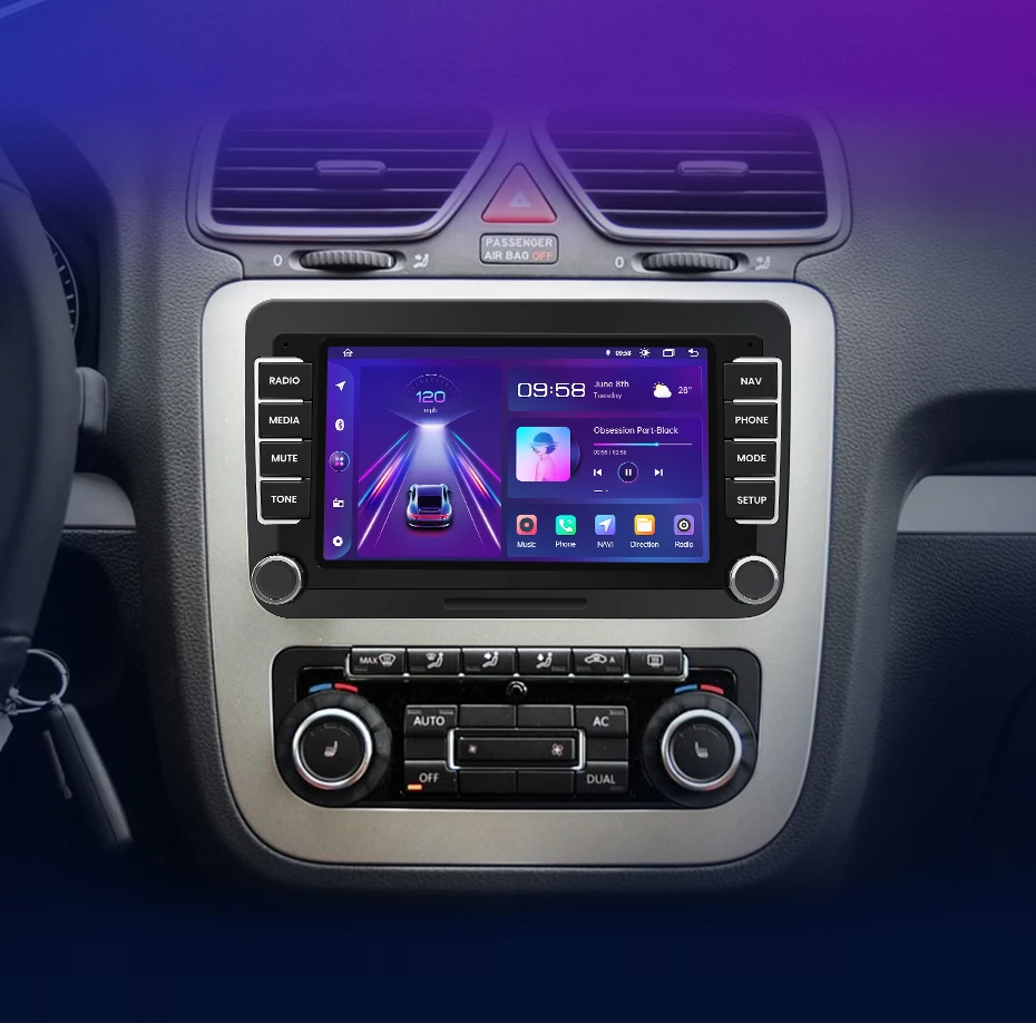 Navigatie Volkswagen Jetta (2004-2015), Ecran 7 inch, 2GB RAM 32GB, Carplay / Android auto, BT, Youtube