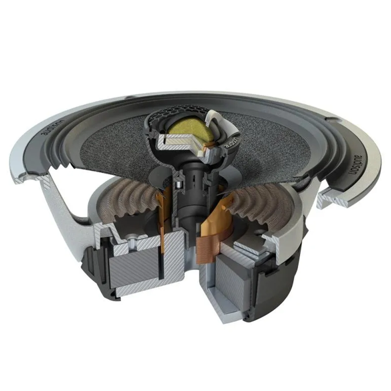 Set 2 difuzoare auto Audison Voce AV X6.5 set coaxial 2 căi, 165mm, 100W RMS, 4Ω