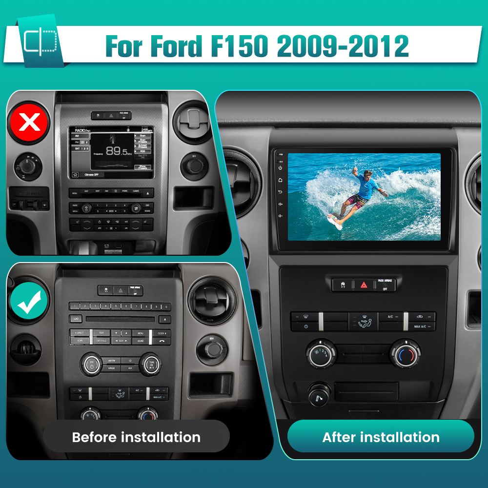 Navigatie Ford F150 (2008-2014), Ecran 9 inch, Carplay / Android auto, Youtube, Waze