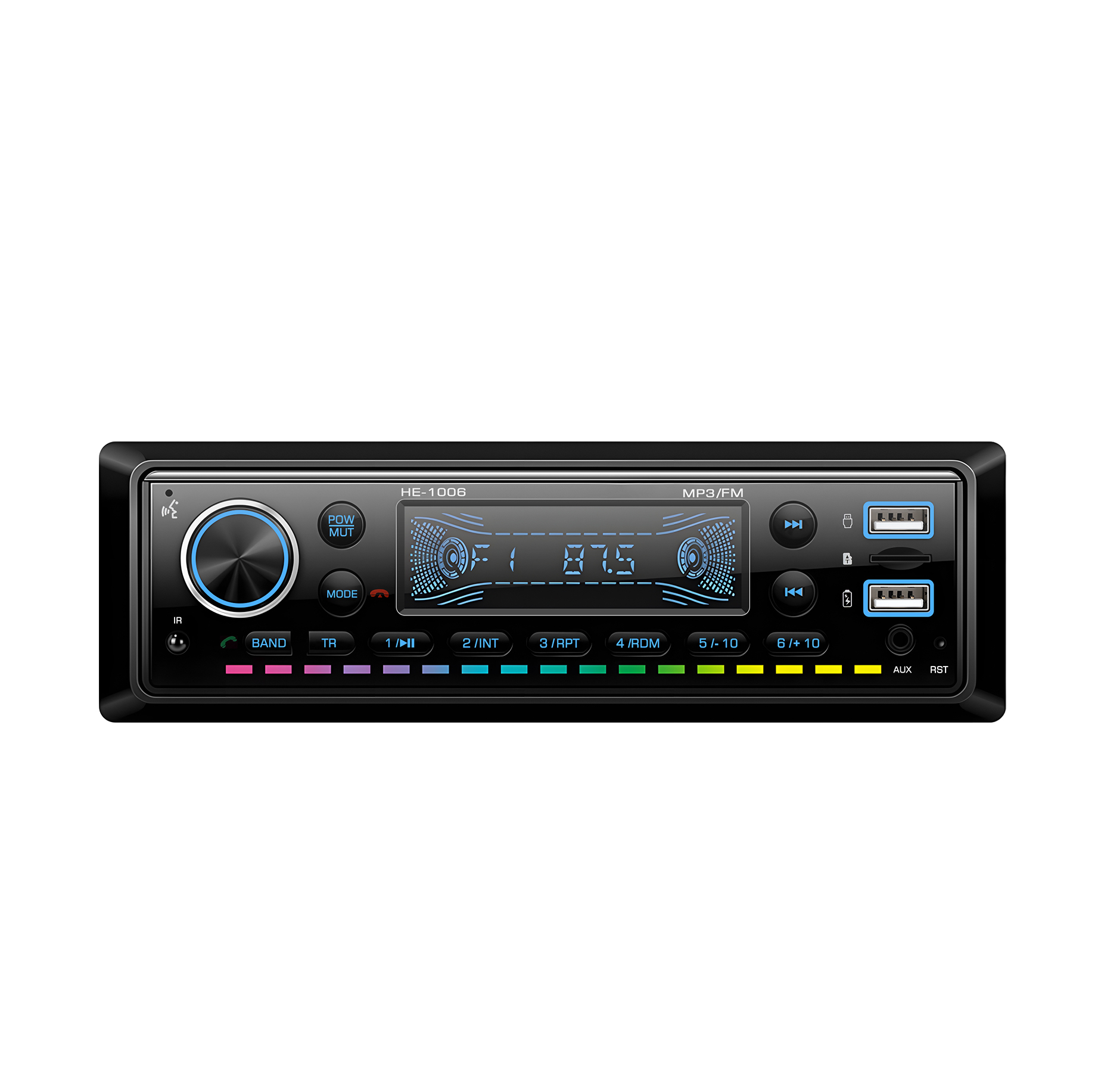 Radio mp3 player Aux SD 2x USB Bluetooth