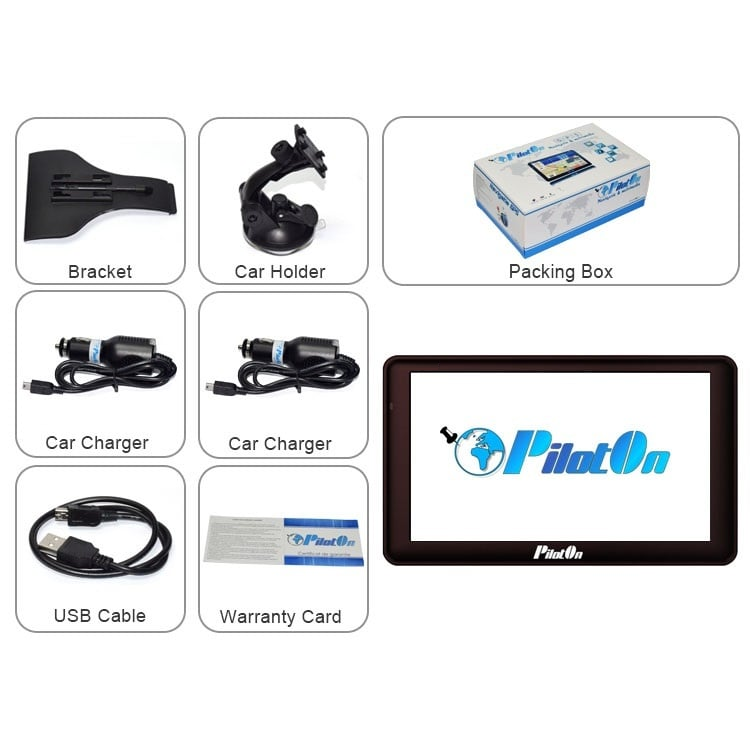 Sistem navigatie GPS camion / auto PilotOn P5, ecran 5 inch