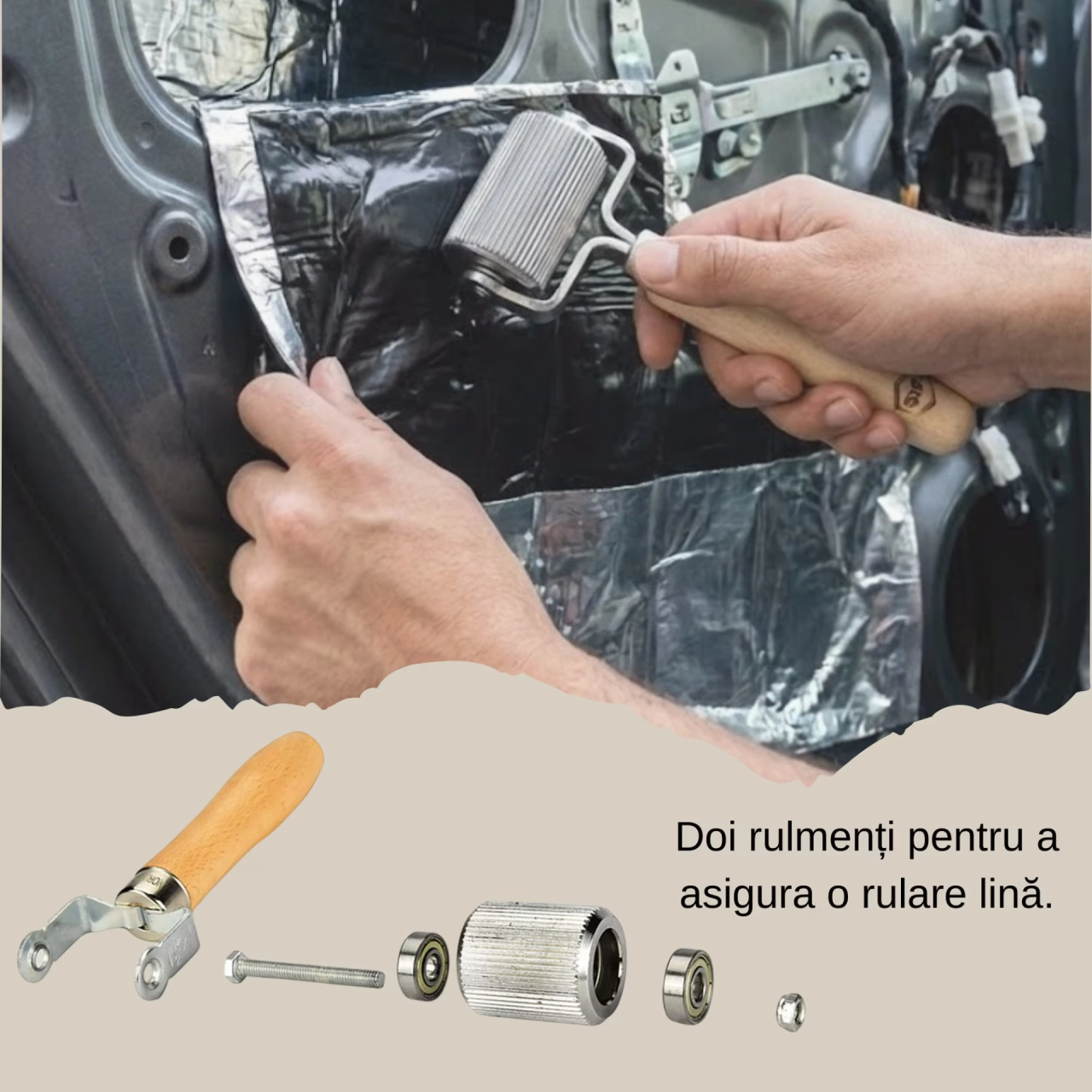 Rola 30 mm pentru aplicarea materialului insonorizant