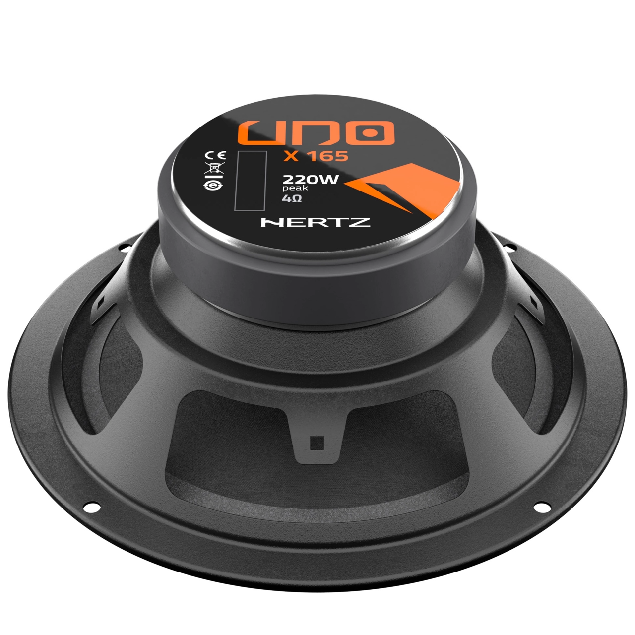 Set 2 difuzoare auto Hertz Uno X 165 set coaxial 2 căi, 165mm, 55W RMS, 4Ω