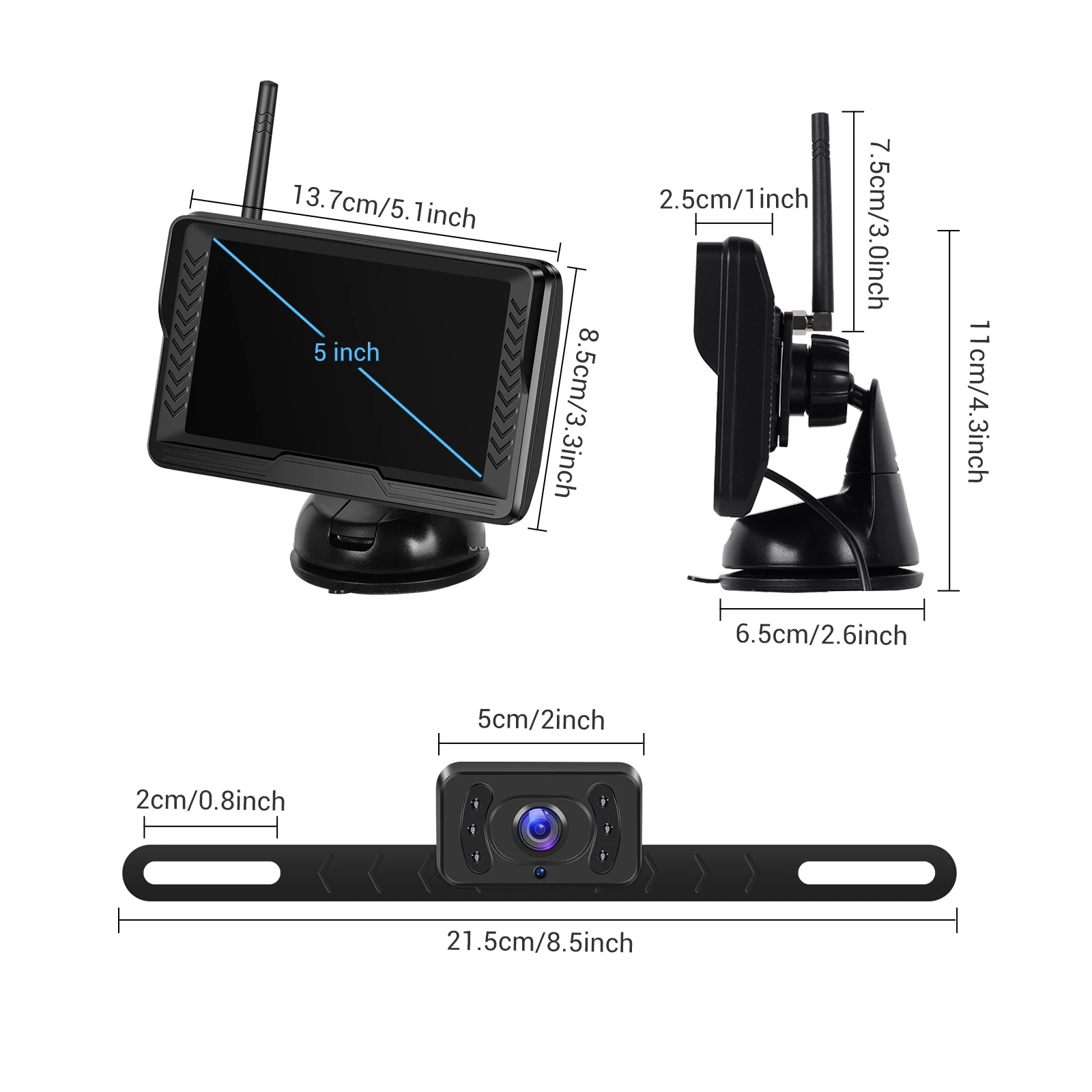 Kit camera auto marsarier cu monitor AHD