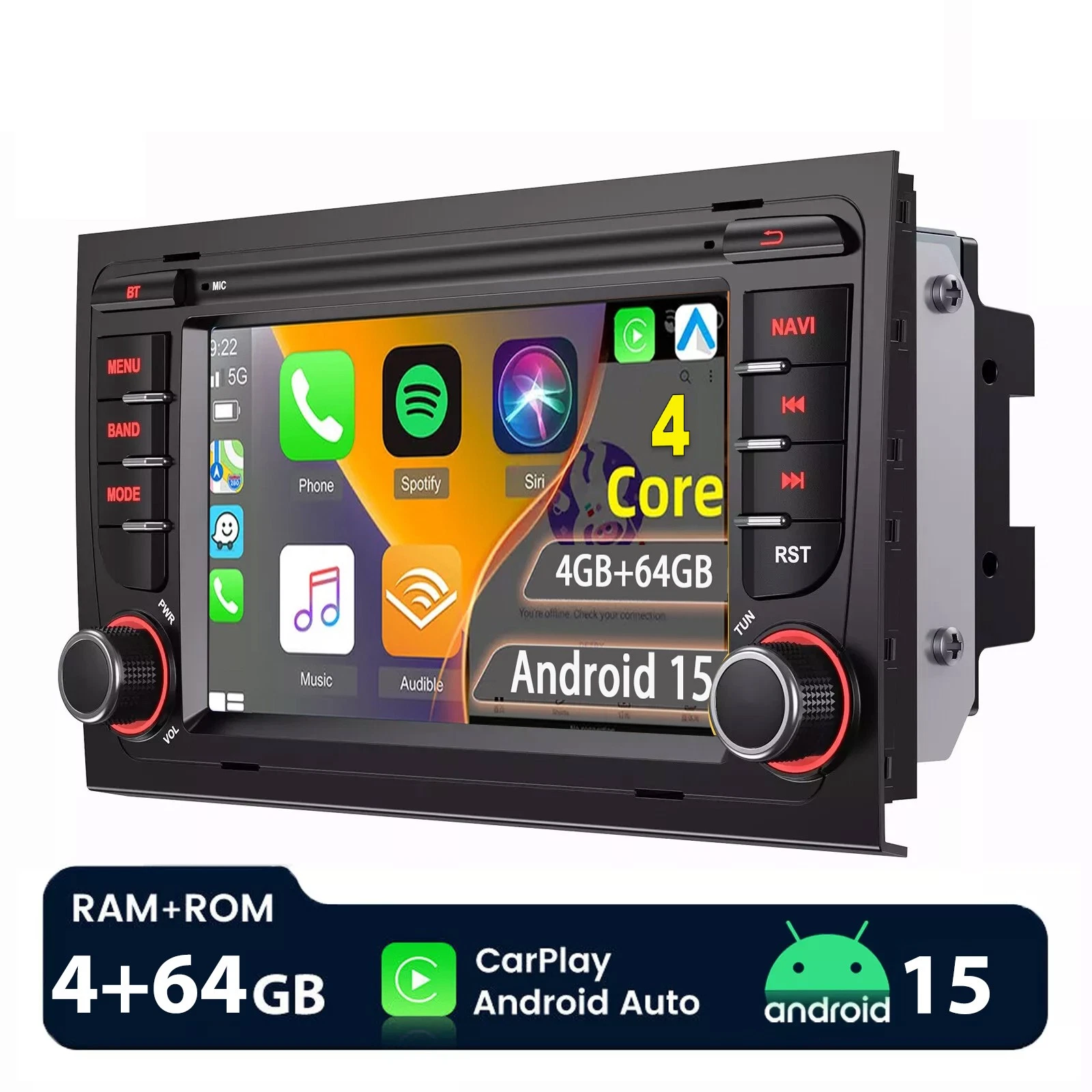 Navigatie dedicata Android 15, Seat Exeo (2001-2008) 4GB RAM carplay / android auto
