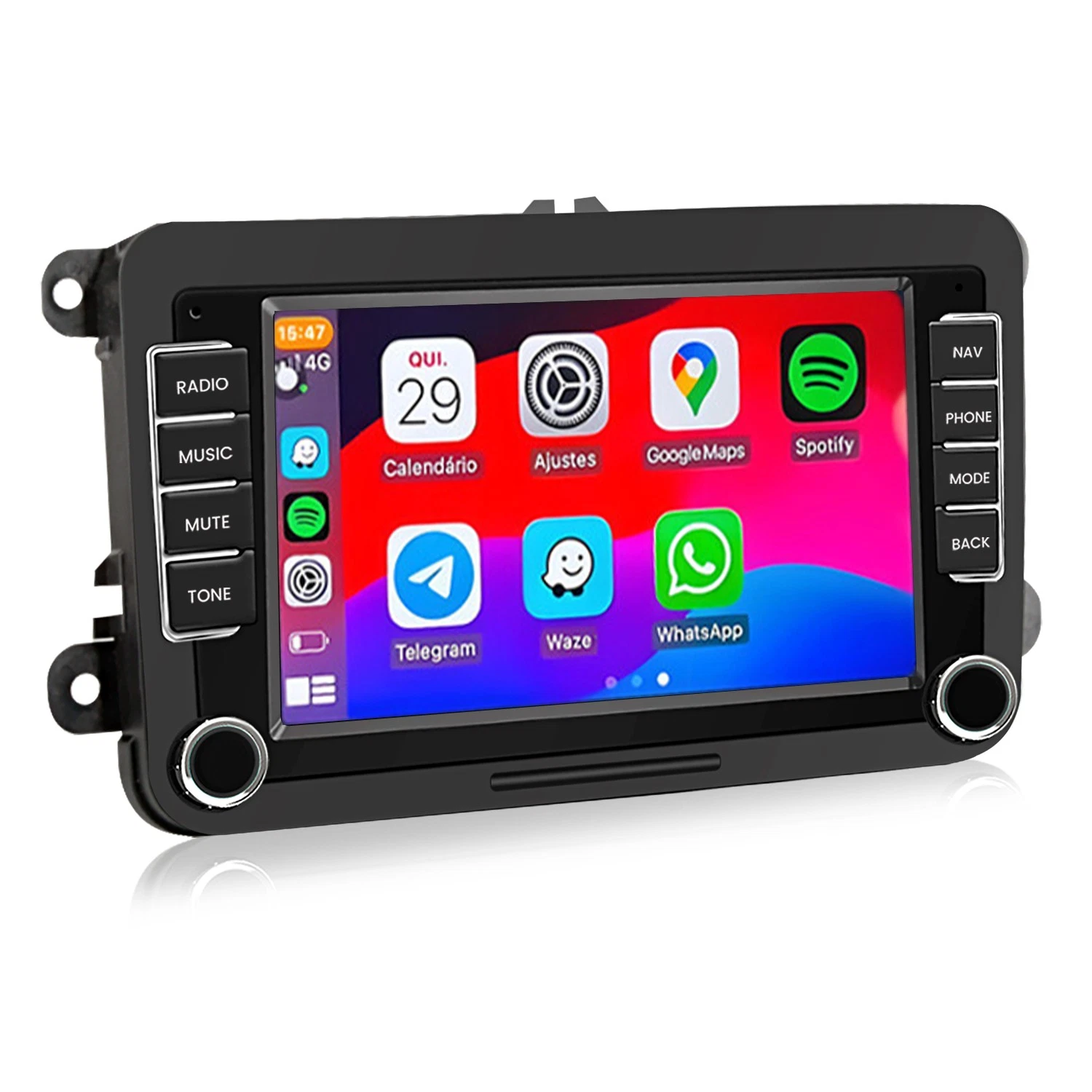 Navigatie Skoda Superb 2 (2008-2015), Ecran 7 inch, 4GB RAM 64GB, carplay / android auto