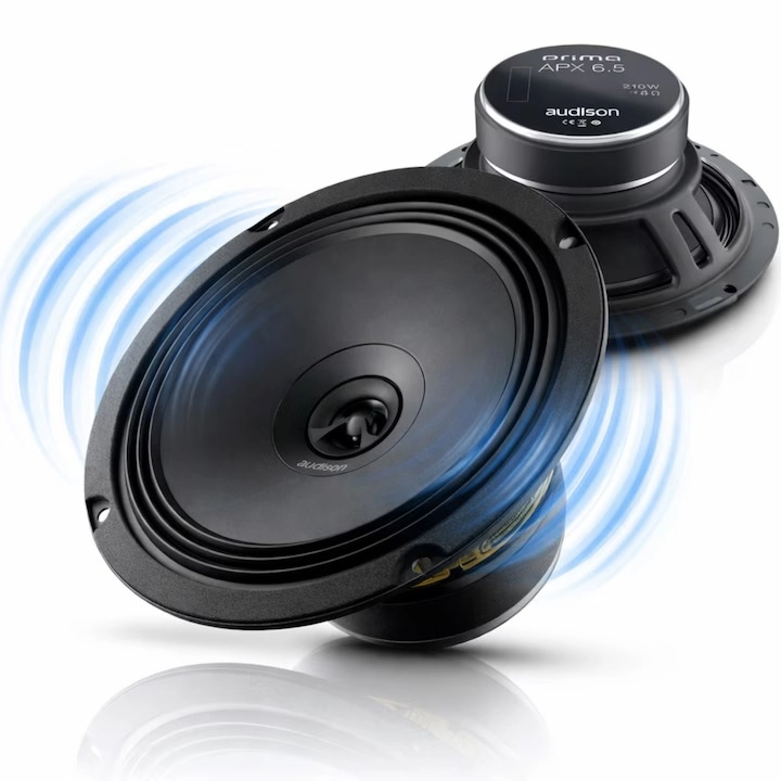 Set 2 difuzoare auto Audison Prima APX 6.5 set coaxial 2 căi, 165mm, 70W RMS, 4Ω