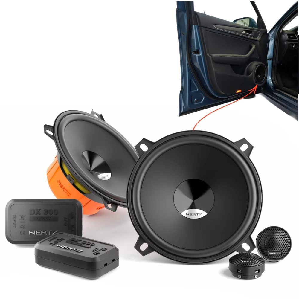 Set 2 difuzoare auto Hertz Dieci DSK 130.3, set sistem 2 căi, 130mm, 60W RMS, 4Ω
