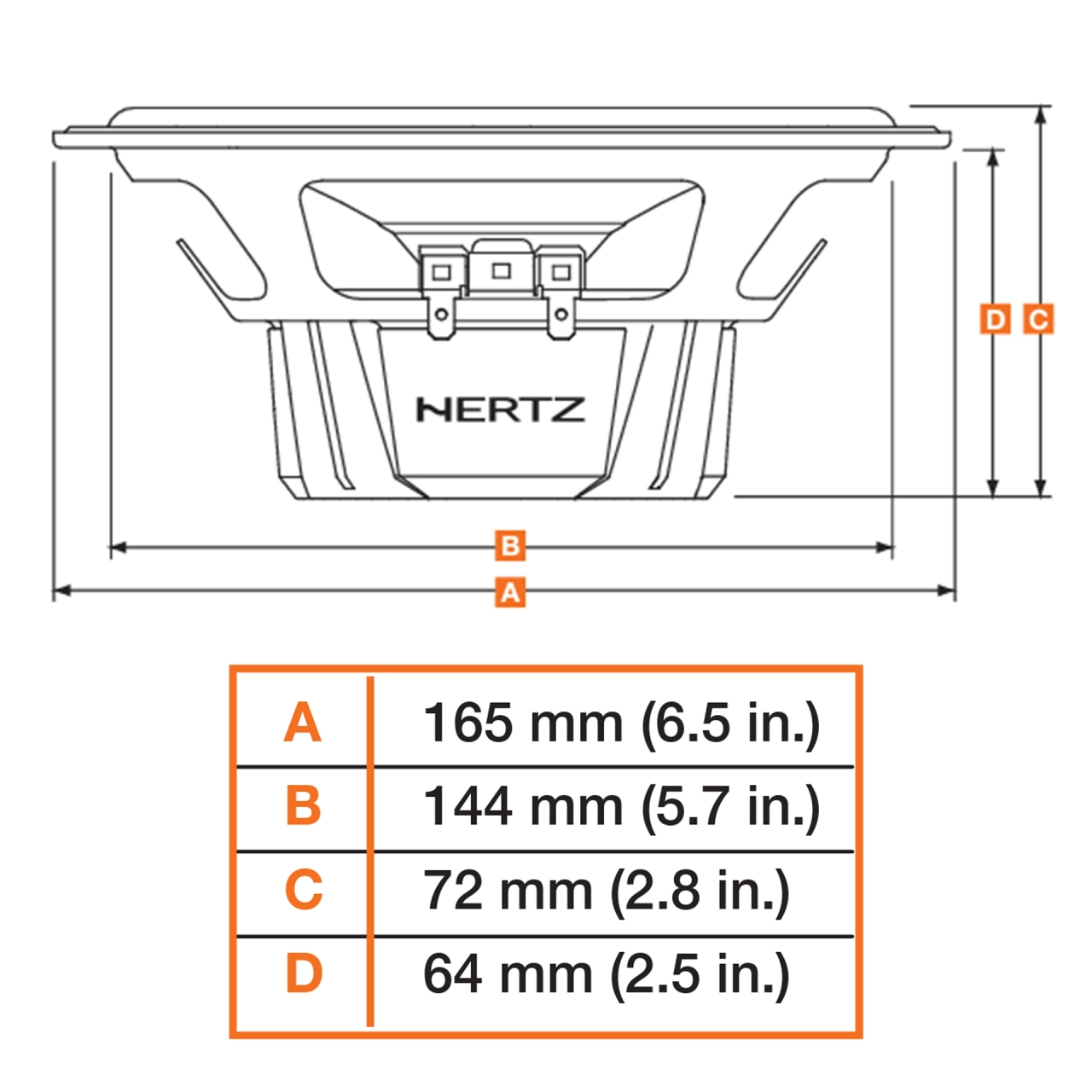 Set 2 difuzoare auto Hertz Dieci DCX 16.5, set coaxial 2 căi, 165mm, 60W RMS, 4Ω