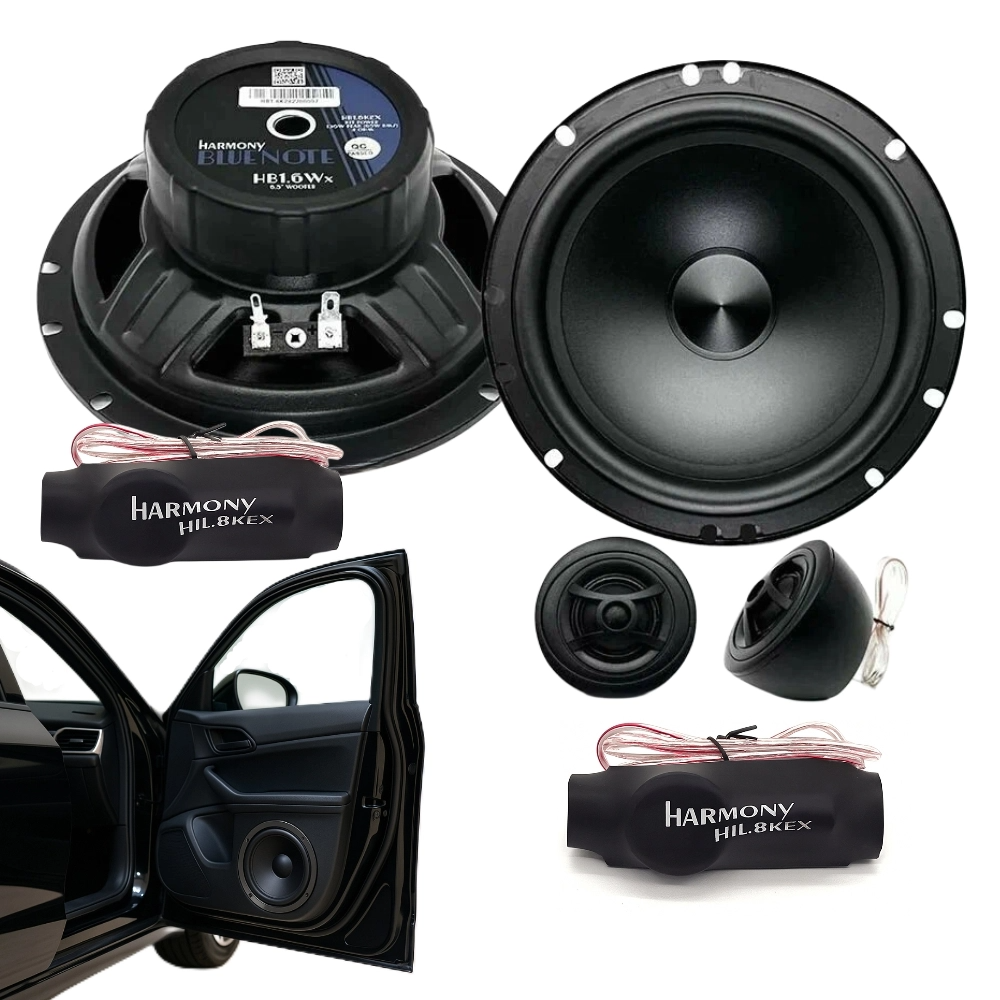Set 2 difuzoare auto ESB Harmony HB1.6K2X, set sistem 2 căi, 165mm, 65W RMS, 4Ω