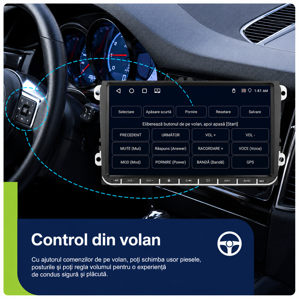 Navigatie Seat Altea (2004-2015), Ecran 9 inch, 4GB RAM 64GB, carplay / android auto