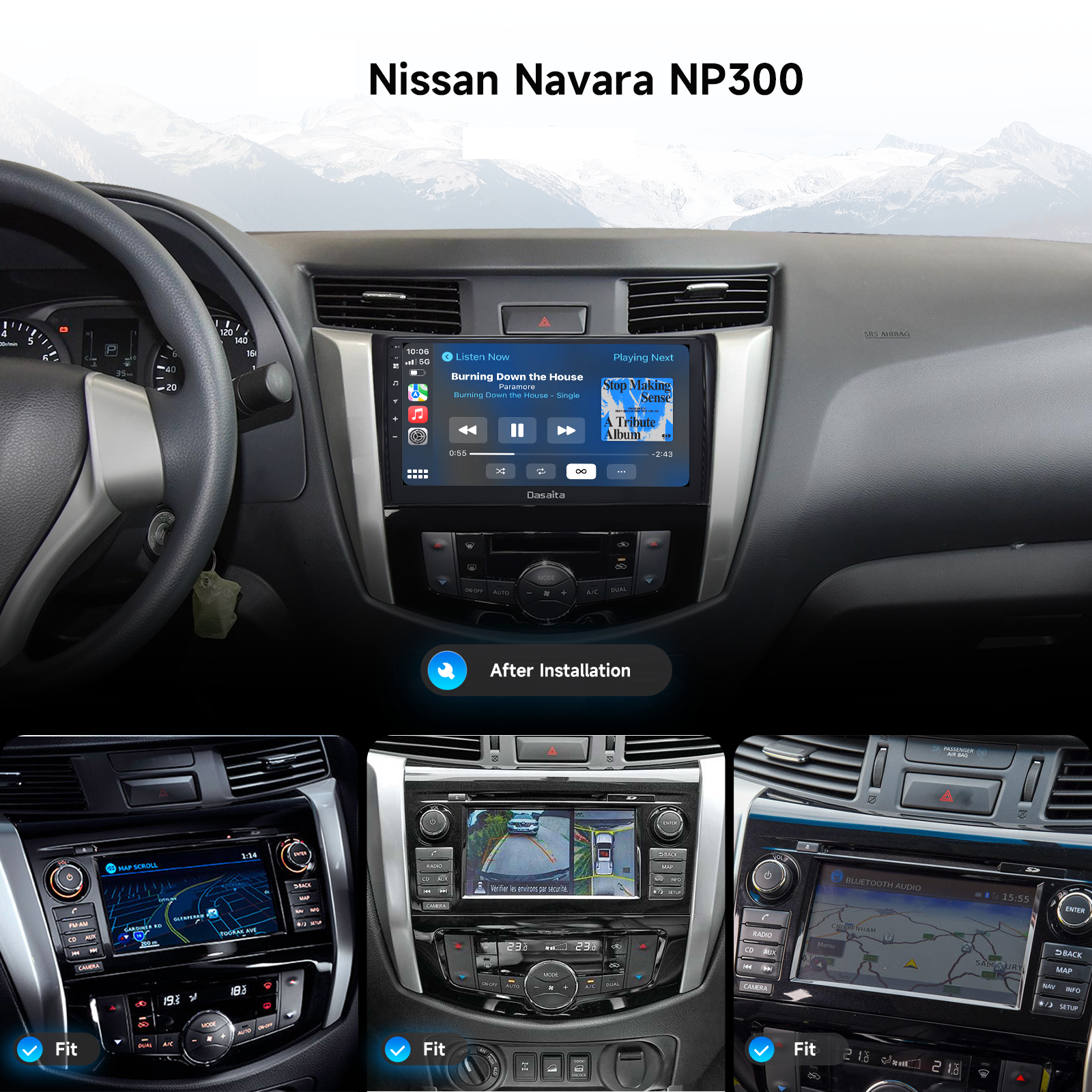 Navigatie Nissan Navara (2015-2022), Ecran 9 inch, Carplay / Android auto, Youtube, Waze