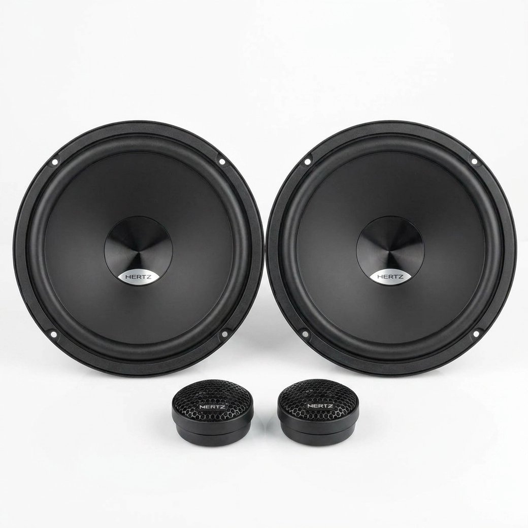 Set 2 difuzoare auto Hertz Dieci DSK 165.3, set sistem 2 căi, 165mm, 80W RMS, 4Ω