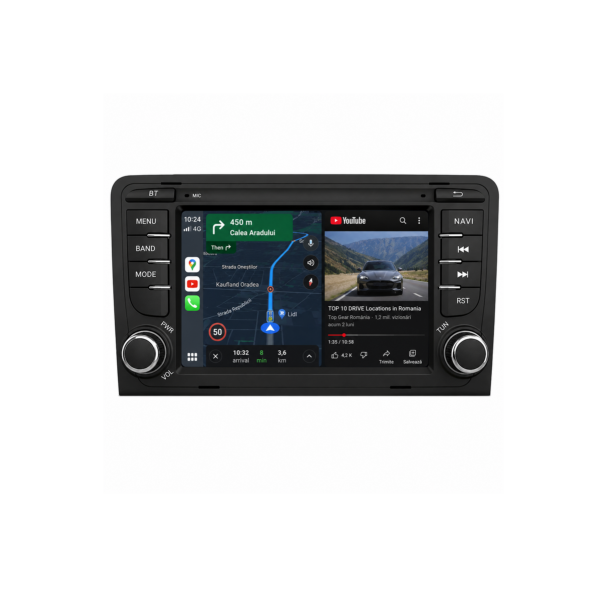 Navigatie Audi A3 8P (2003-2013) 4GB RAM, Android 15, carplay / android auto