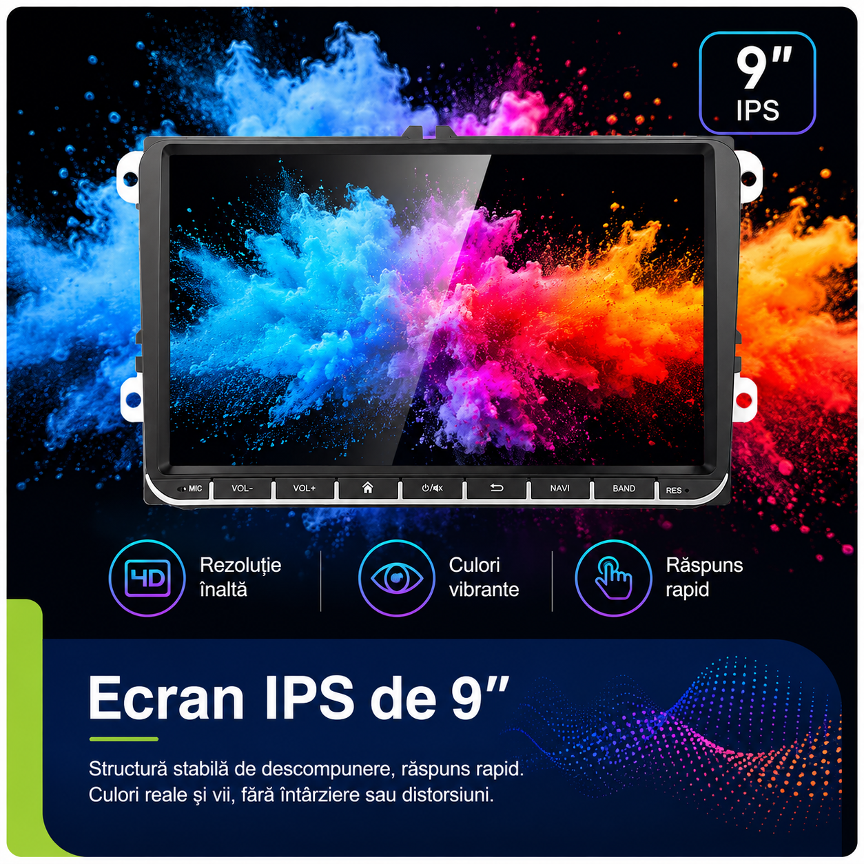 Navigatie Skoda Octavia (2004-2013), Ecran 9 inch, 4GB RAM 64GB, carplay / android auto