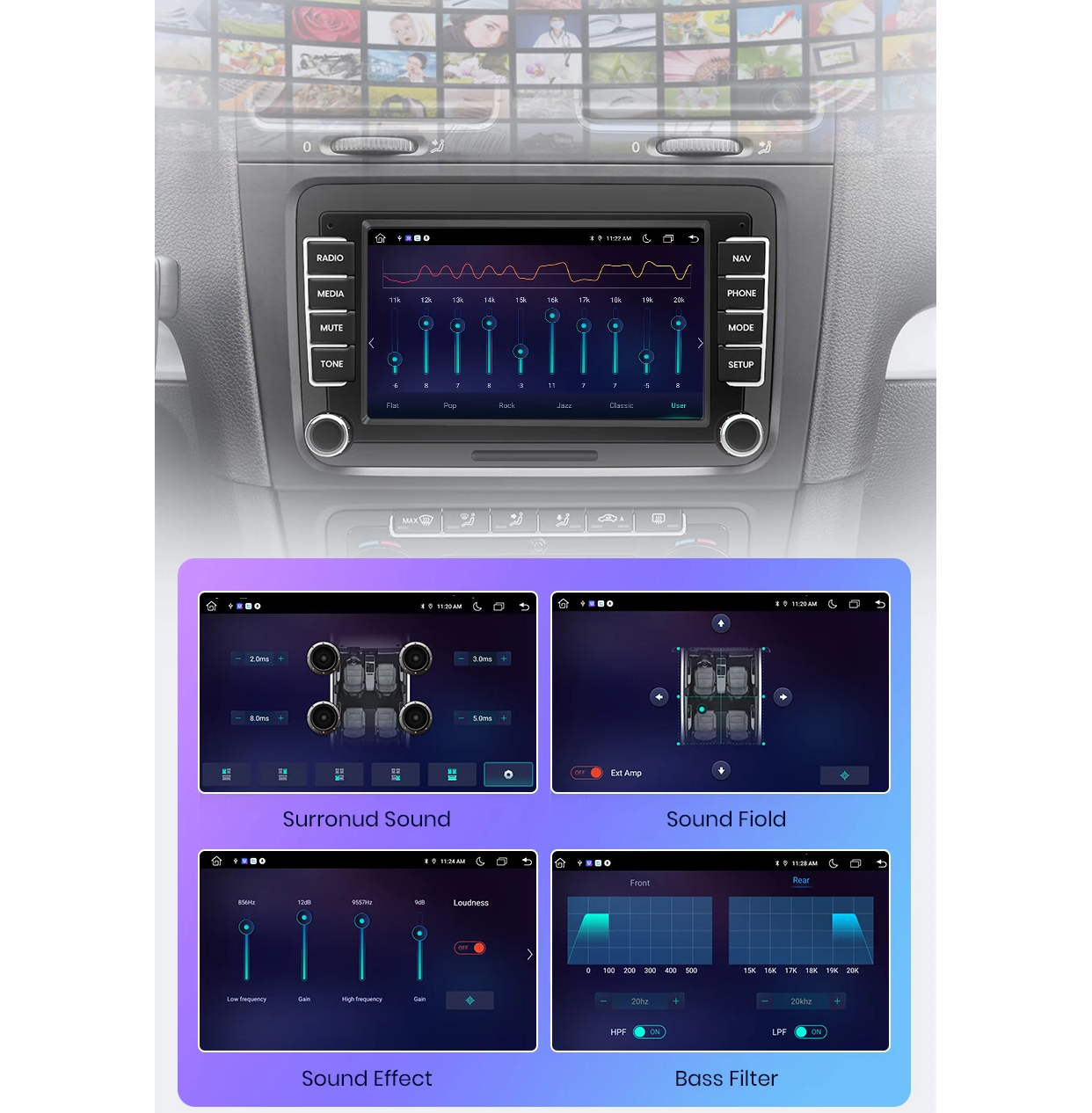 Navigatie Volkswagen passat B6 (2004-2009), Ecran 7 inch, 2GB RAM 32GB, Carplay / Android auto, BT, Youtube