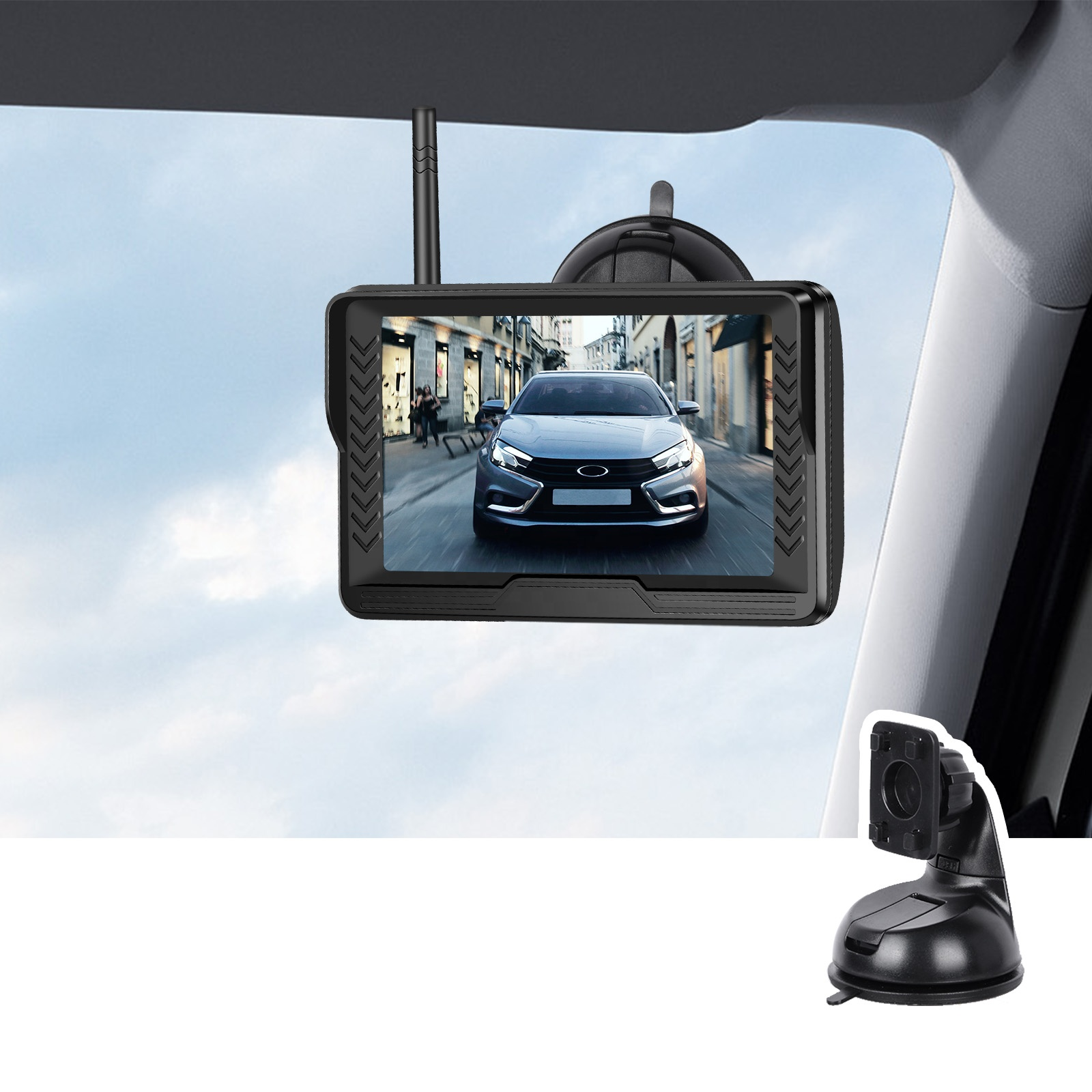 Kit camera auto marsarier cu monitor AHD