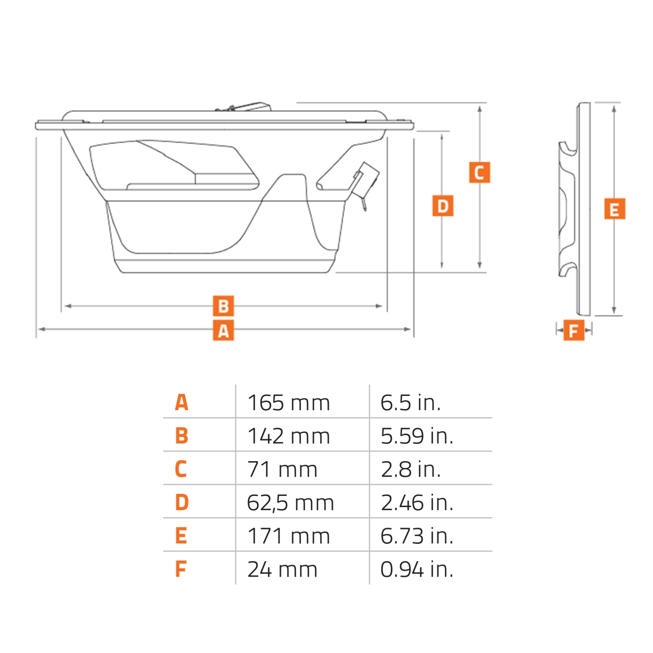 Set 2 difuzoare auto Hertz Cento CX 165, set coaxial 2 cai, 165mm, 70W RMS, 4Ω