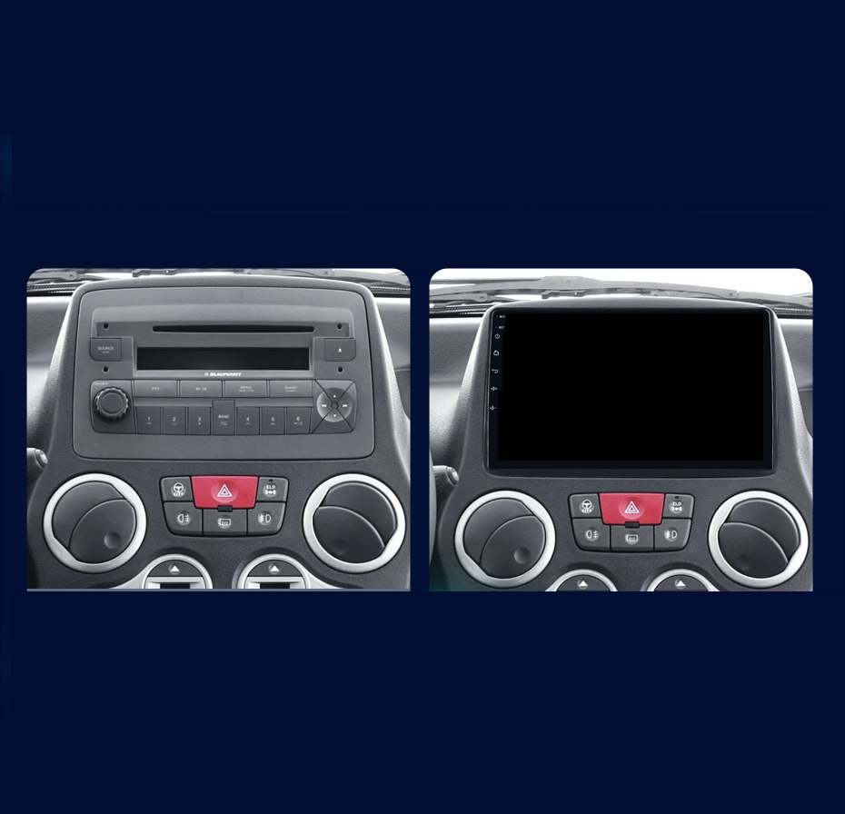 Navigatie Fiat Panda (2003-2012), Ecran 9 inch, Carplay / Android auto, Youtube, Waze