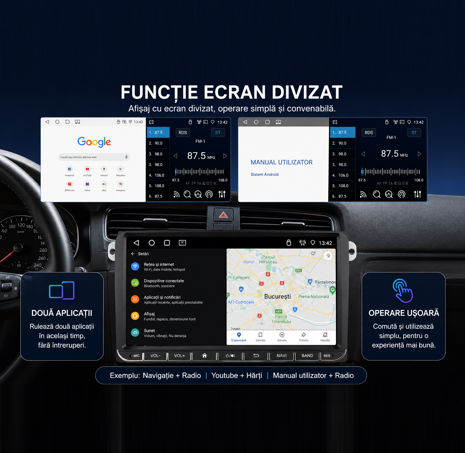 Navigatie Volkswagen Jetta (2004-2015), Ecran 9 inch, 4GB RAM 64GB, carplay / android auto