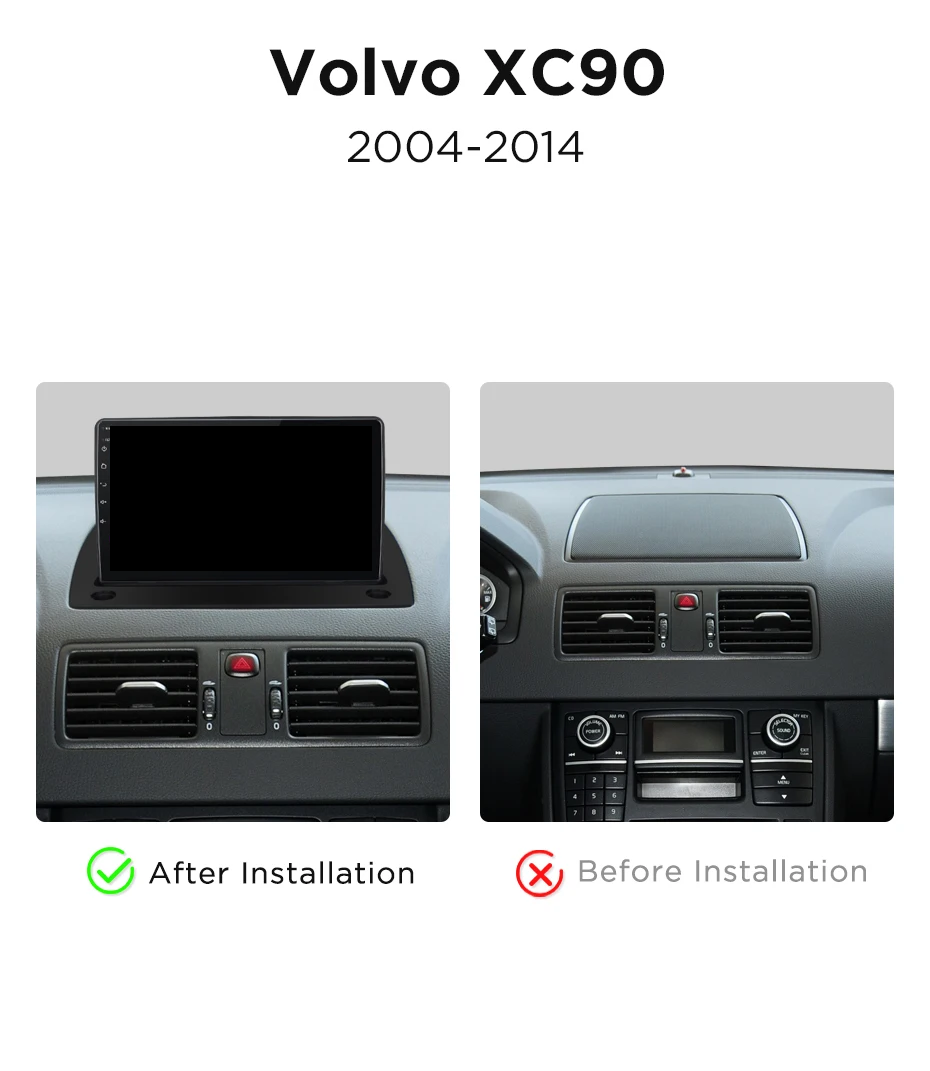 Navigatie Volvo XC90 (2004-2014), Ecran 9 inch, Carplay / Android auto, Youtube, Waze