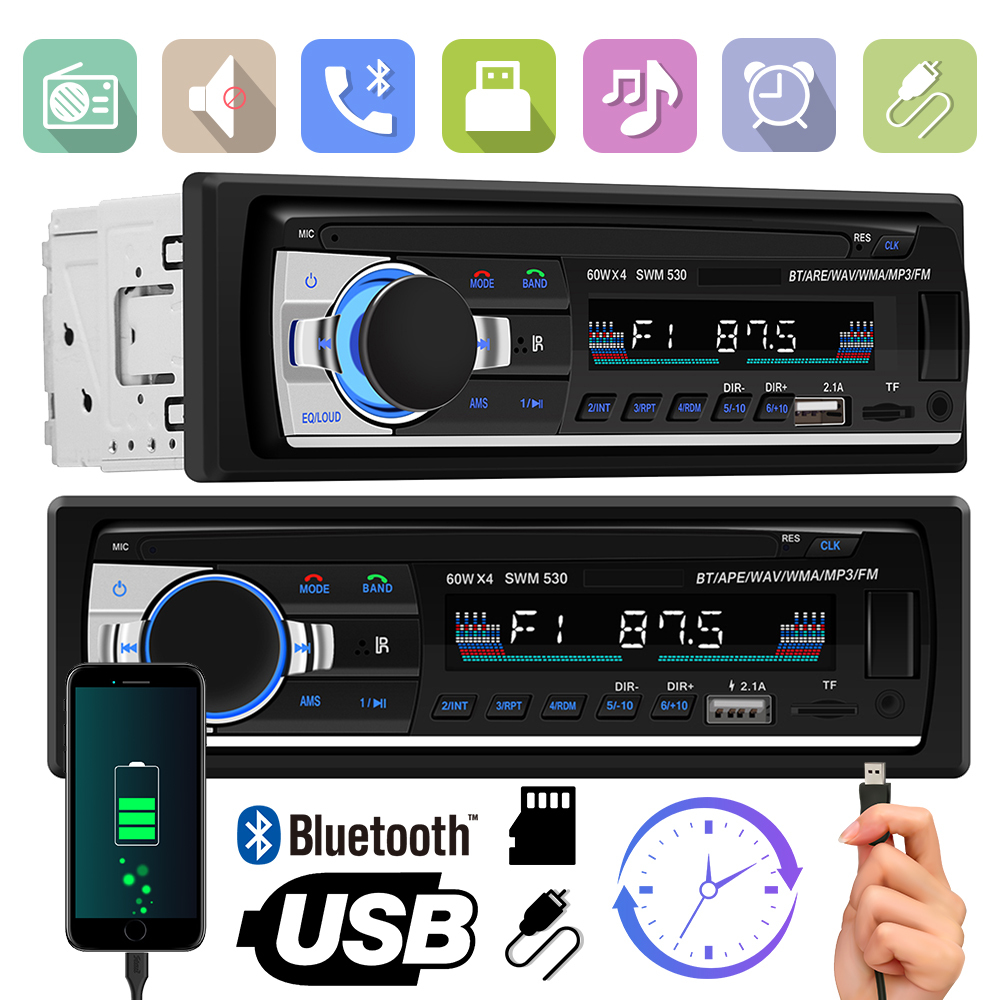 Radio mp3 player Aux SD USB Bluetooth, taste iluminate