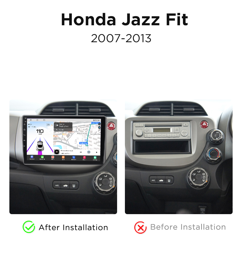 Navigatie Honda Jazz / Fizz (2008-2013), Ecran 10 inch, Carplay / Android auto, Youtube, Waze