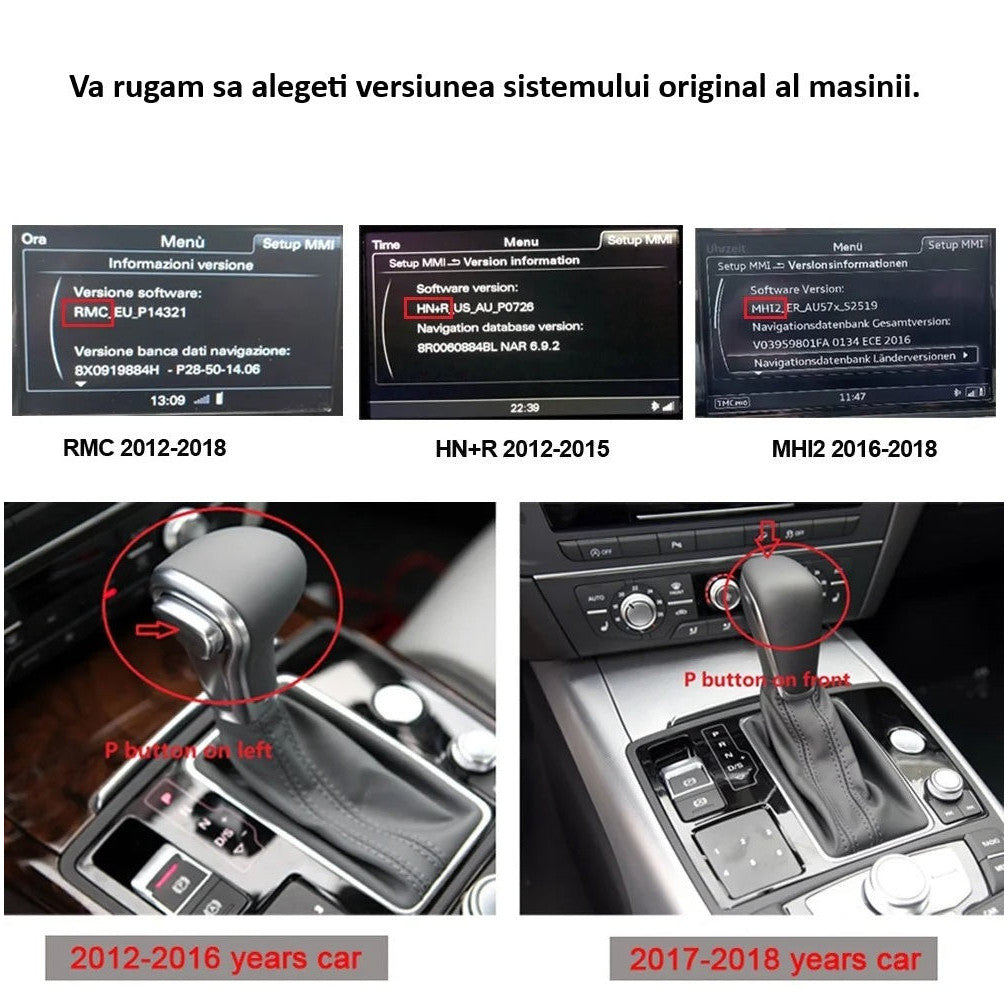 Navigatie Audi A6 C7 (2009-2018) Android, Ecran 12.5 inch, Carplay / Youtube