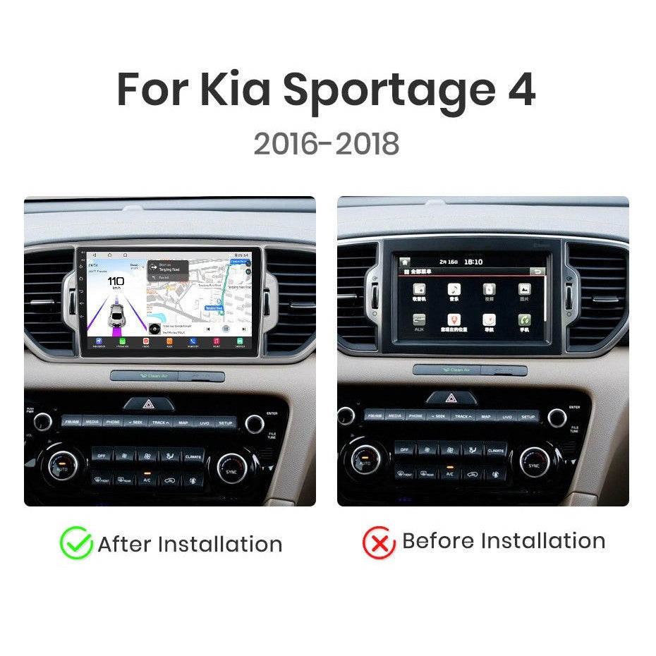 Navigatie Kia Sportage (2016-2021), Ecran 9 inch, Carplay, Android auto / Youtube Waze