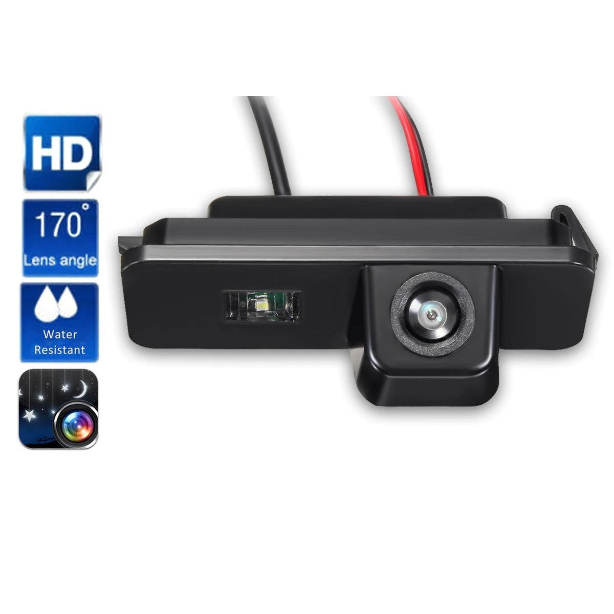 Camera marsarier LED numar VW, Skoda, Seat, HD, 170 grade Fisheye