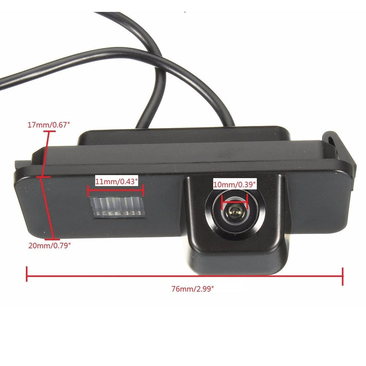 Camera marsarier LED numar VW, Skoda, Seat, HD, 170 grade Fisheye