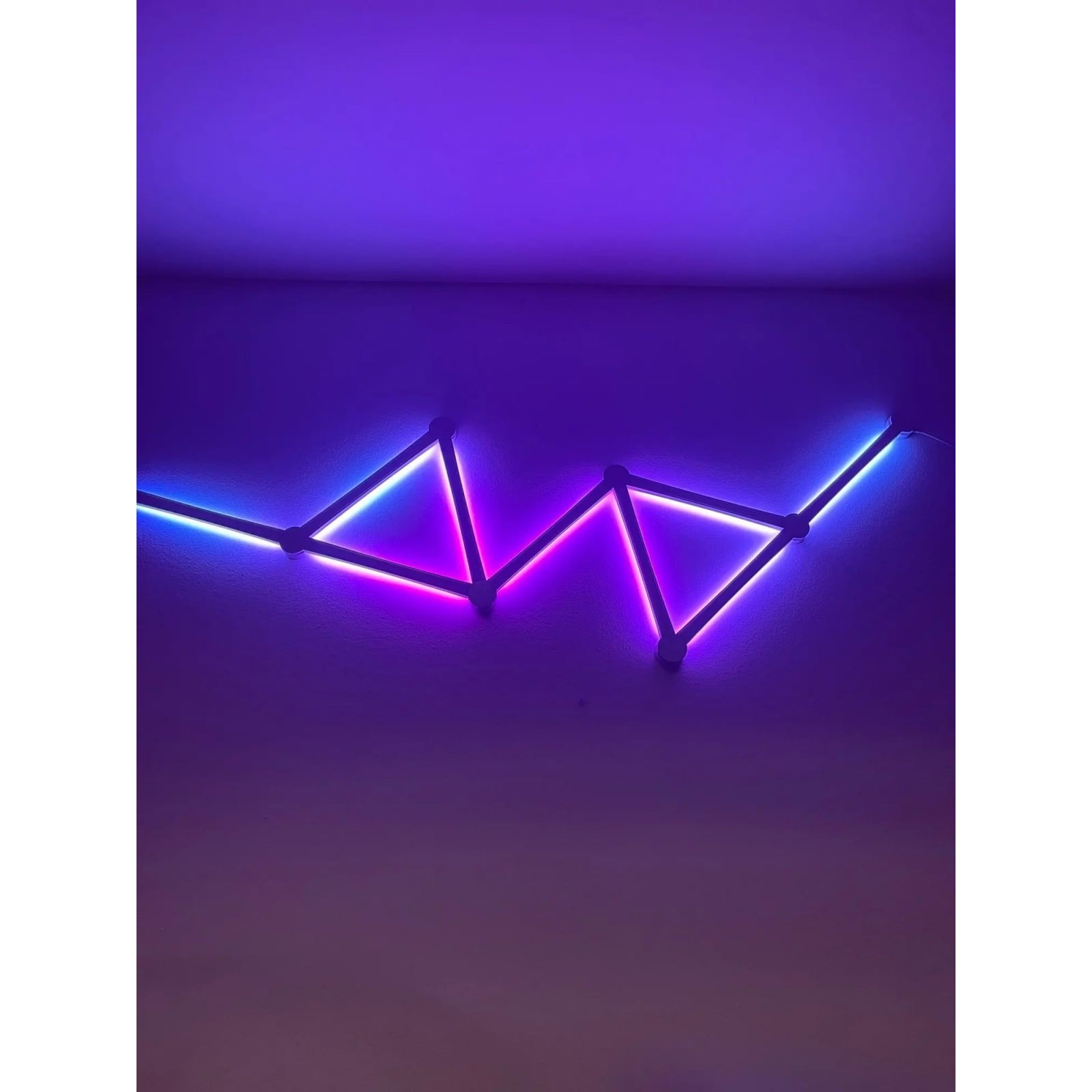 Kit 9 panouri LED RGBW luminoase modulare inteligente, wifi, bluetooth