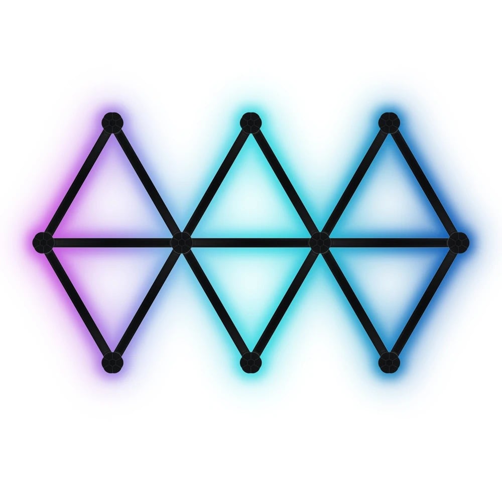 Kit 9 panouri LED RGBW luminoase modulare inteligente, wifi, bluetooth