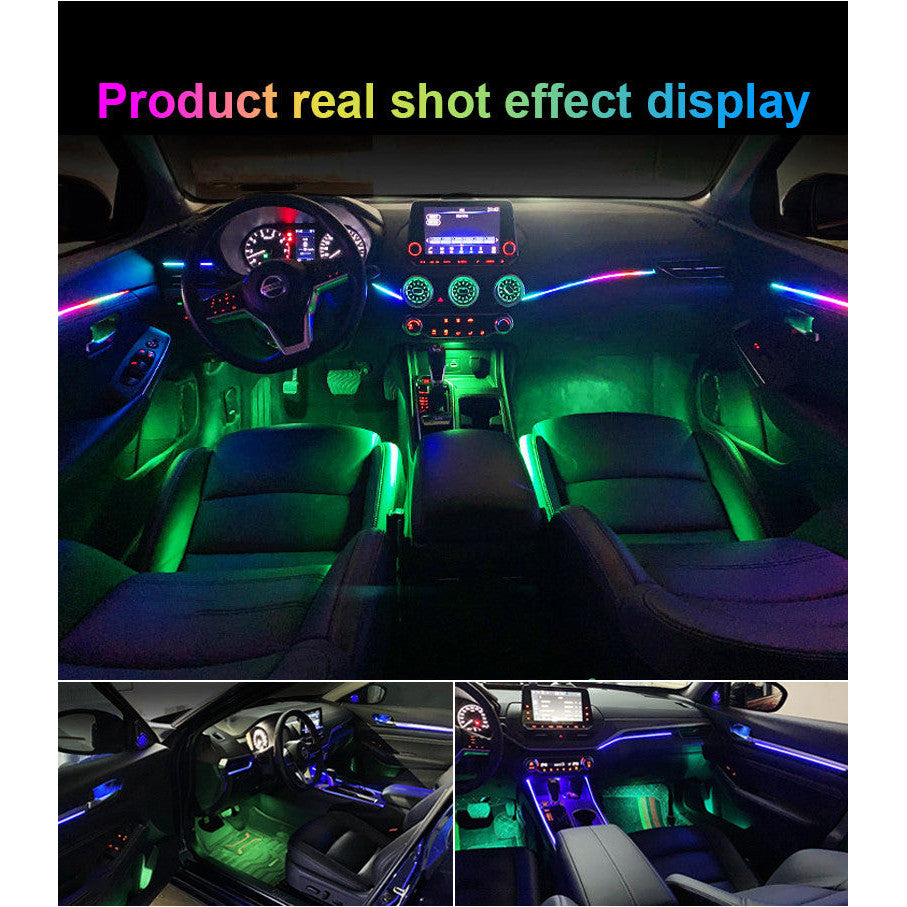 Kit lumini ambientale interior Symphony wireless cu LED, Acrilice 18 in 1 - Portiere, bord, manere