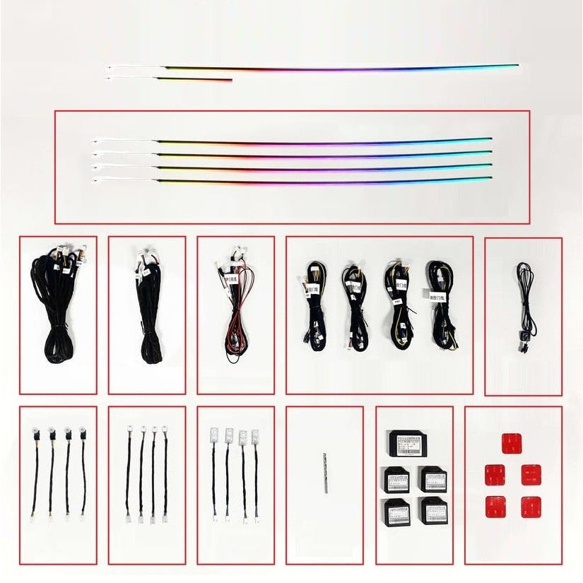 Kit lumini ambientale interior Symphony wireless cu LED, Acrilice 18 in 1 - Portiere, bord, manere