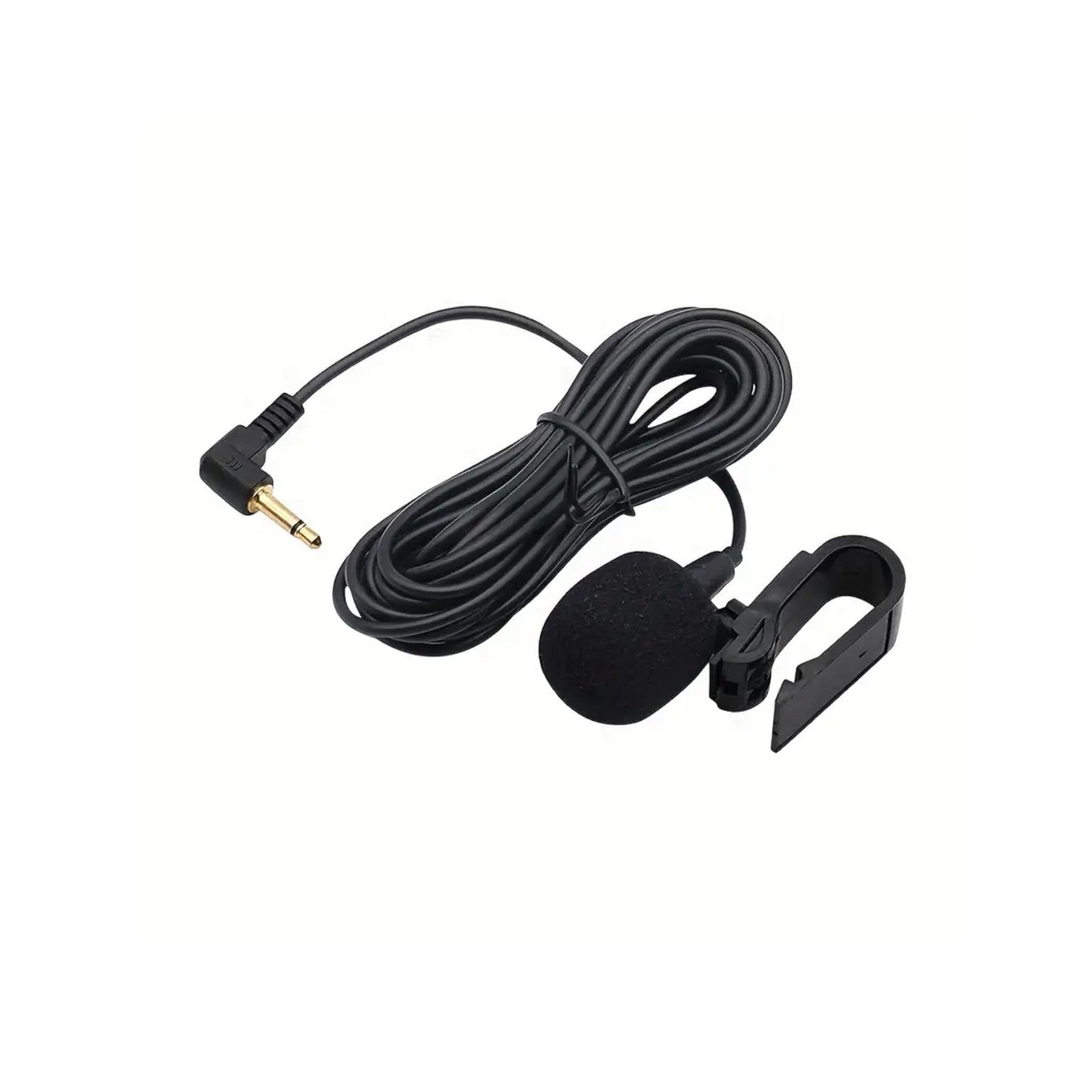 Microfon extern pentru navigatie android si player auto, jack 3.5mm, cu burete pentru reducere zgomot fundal