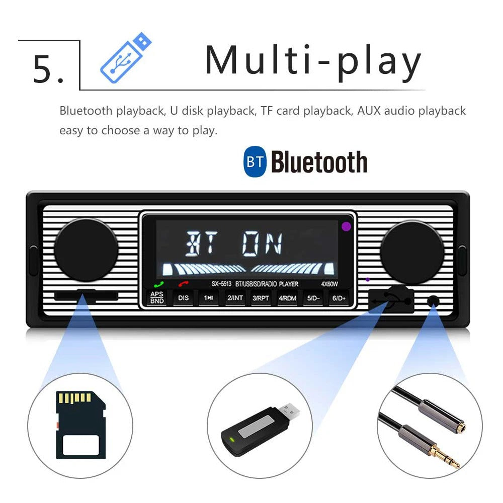 Mp3 player radio auto, bluetooth, aux, card sd, USB